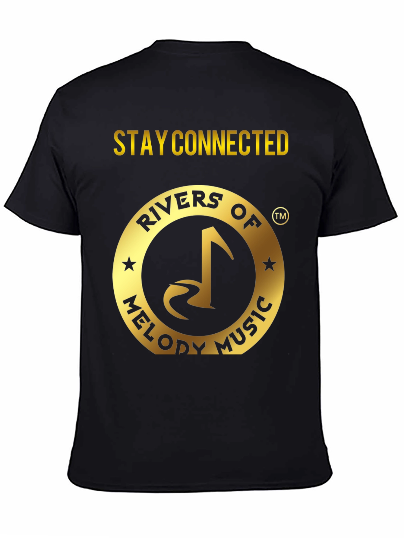 Rivers of Melody Music Black T-Shirt