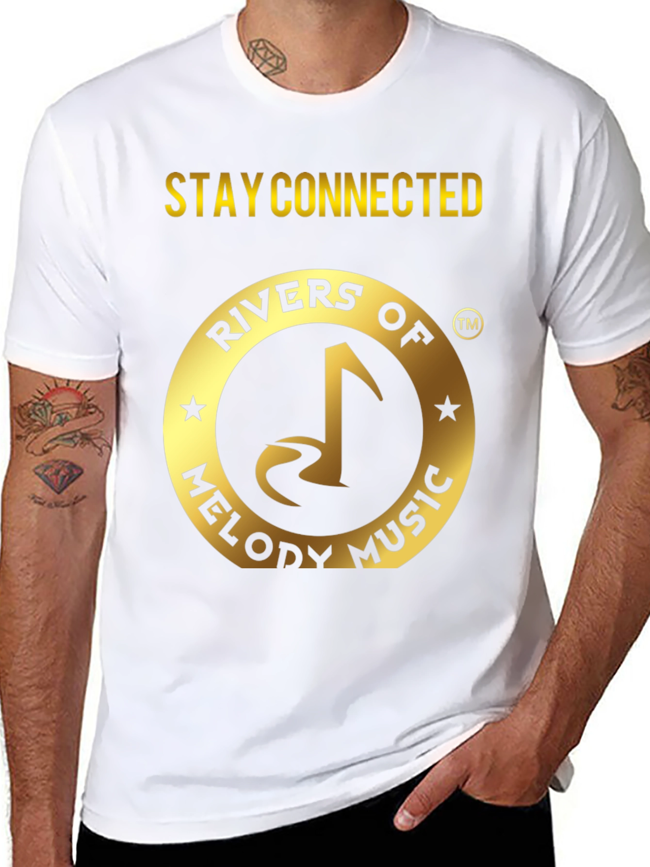 Rivers of Melody Music Black T-Shirt