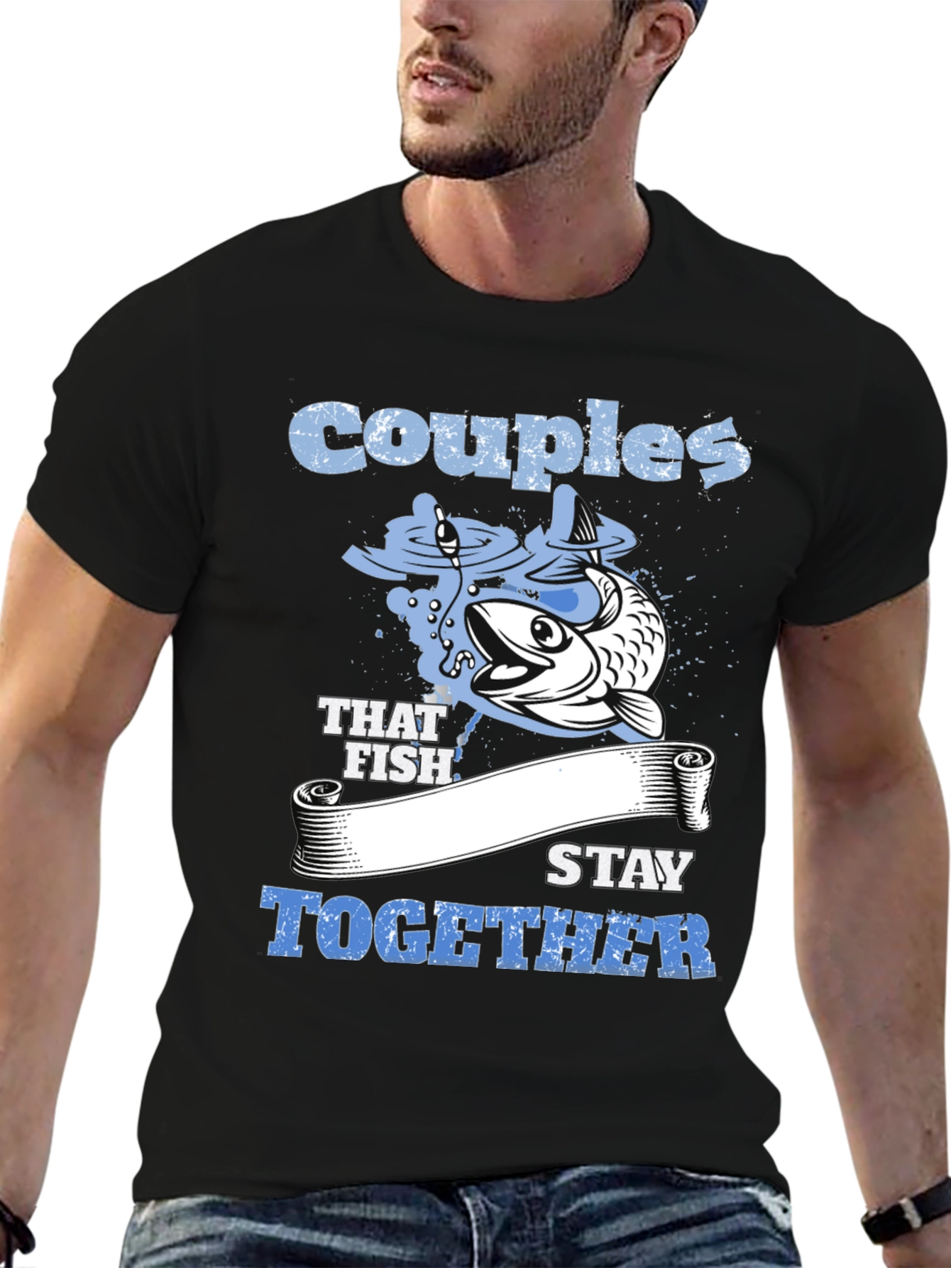Couples That Fish Stay Together Graphic Tee