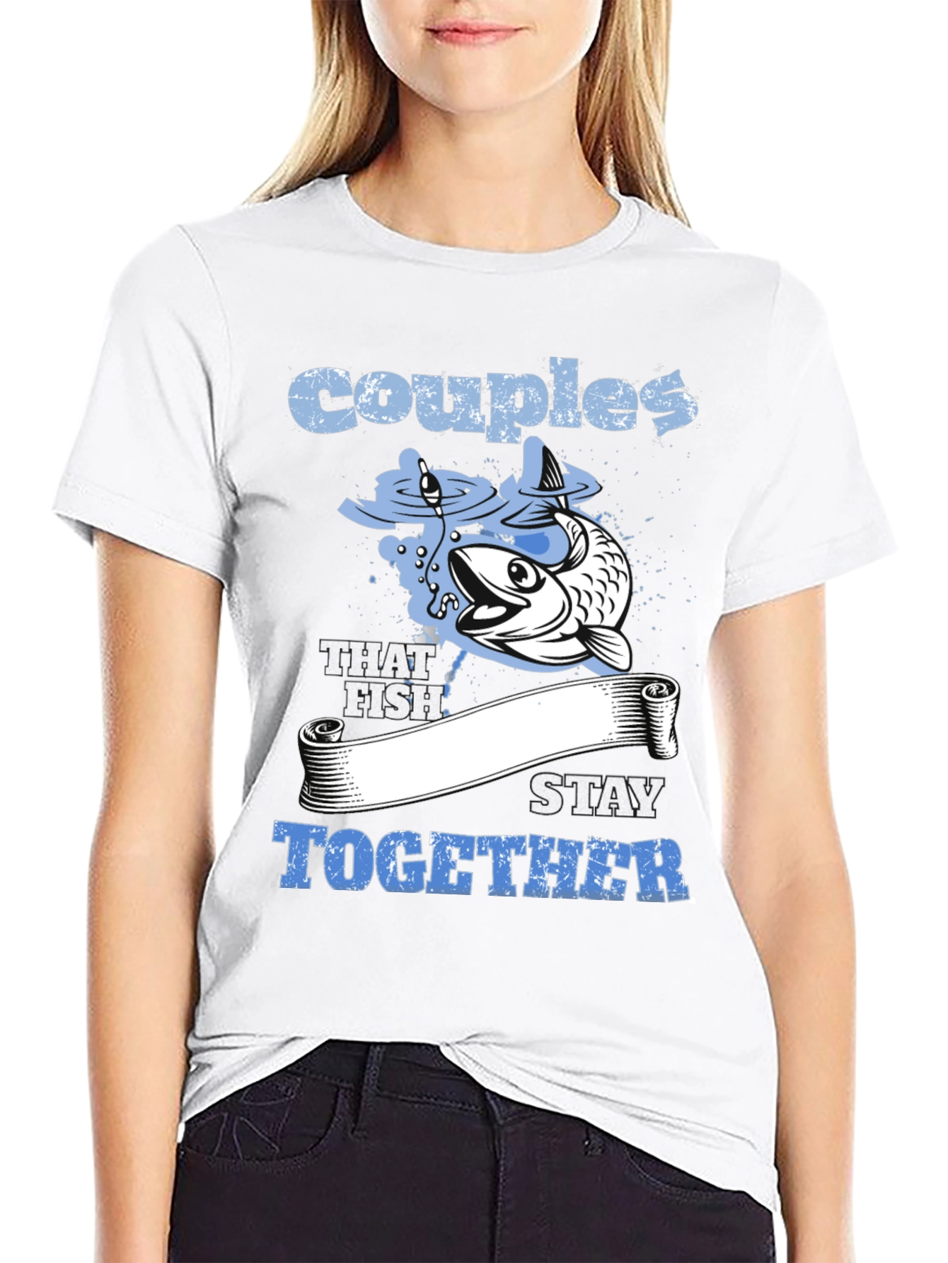 Couples That Fish Stay Together Graphic Tee