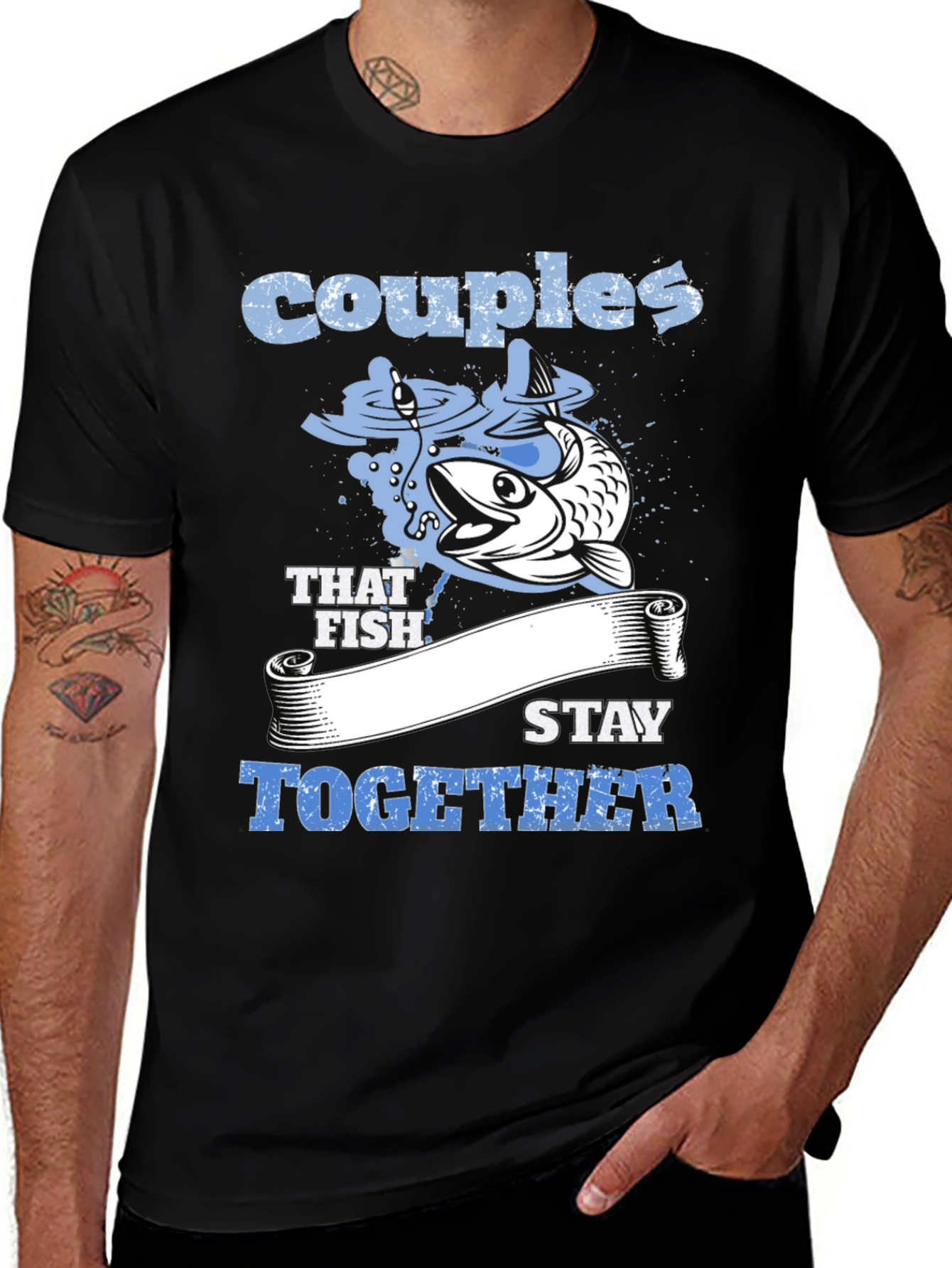 Couples That Fish Stay Together Graphic Tee
