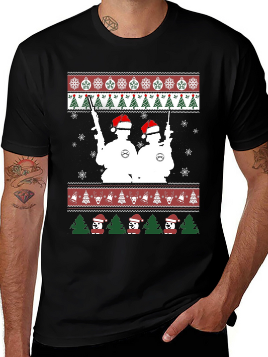 Tactical Christmas Sweater Style T-Shirt