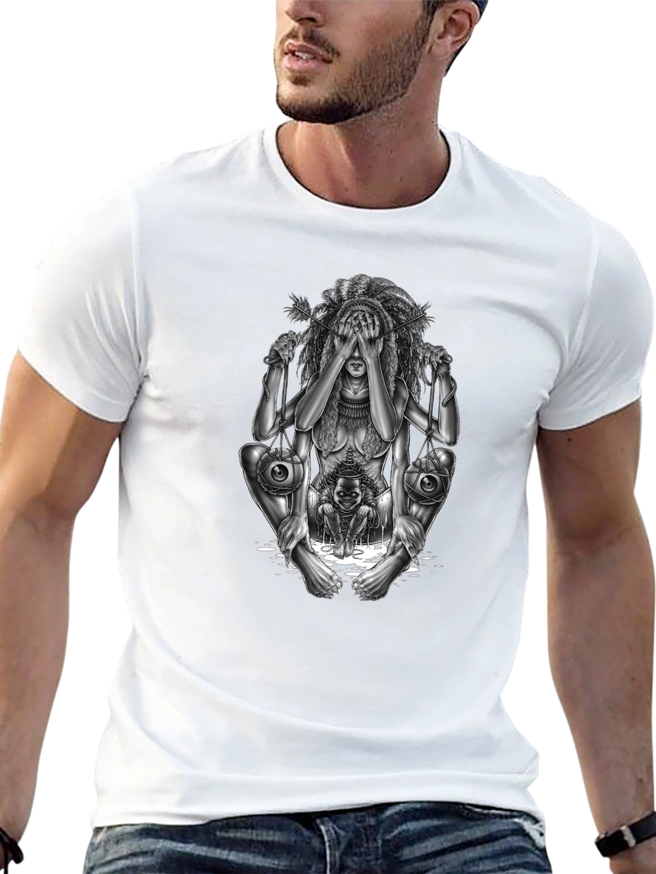 Unique Graphic Tee - Artistic Statement Piece