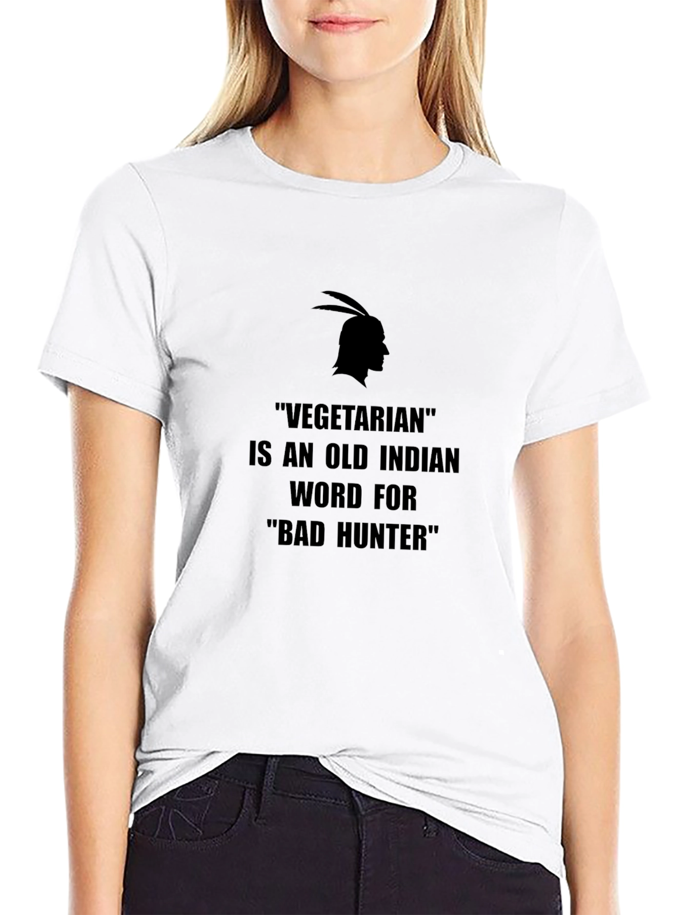 Vegetarian Bad Hunter Graphic T-Shirt