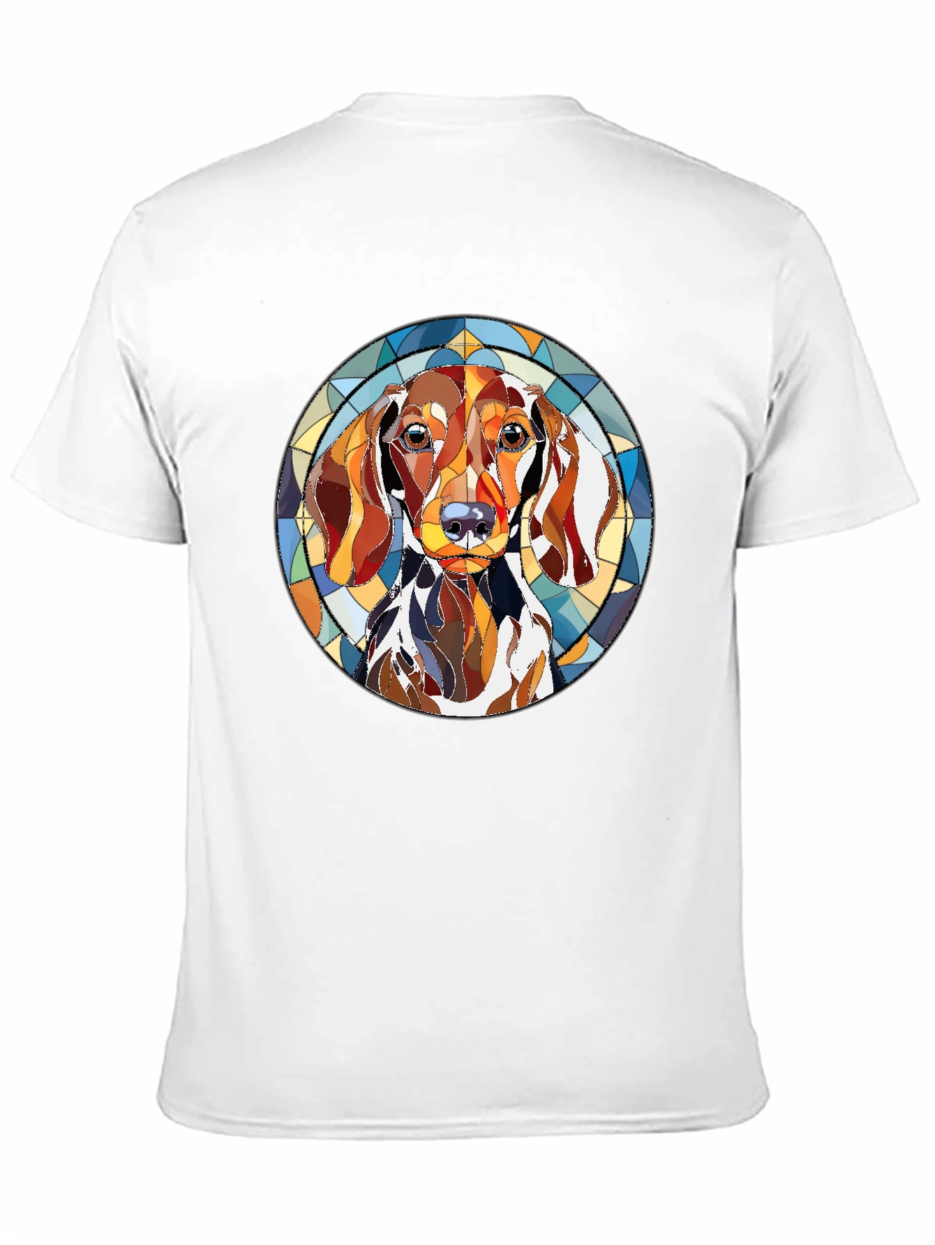 Dachshund Stained Glass Style Graphic Tee