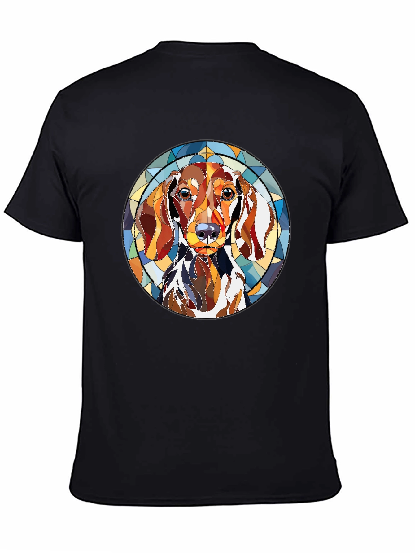 Dachshund Stained Glass Style Graphic Tee