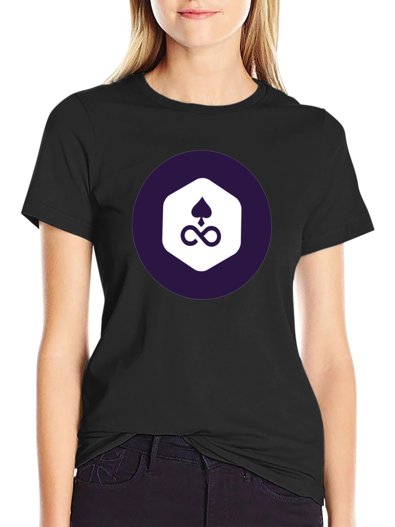 Stylish Black Tee with Unique Graphic Design