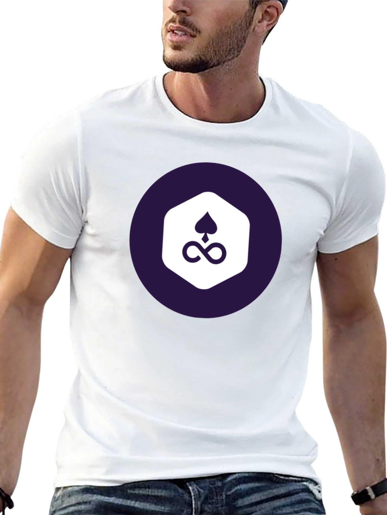 Stylish Black Tee with Unique Graphic Design
