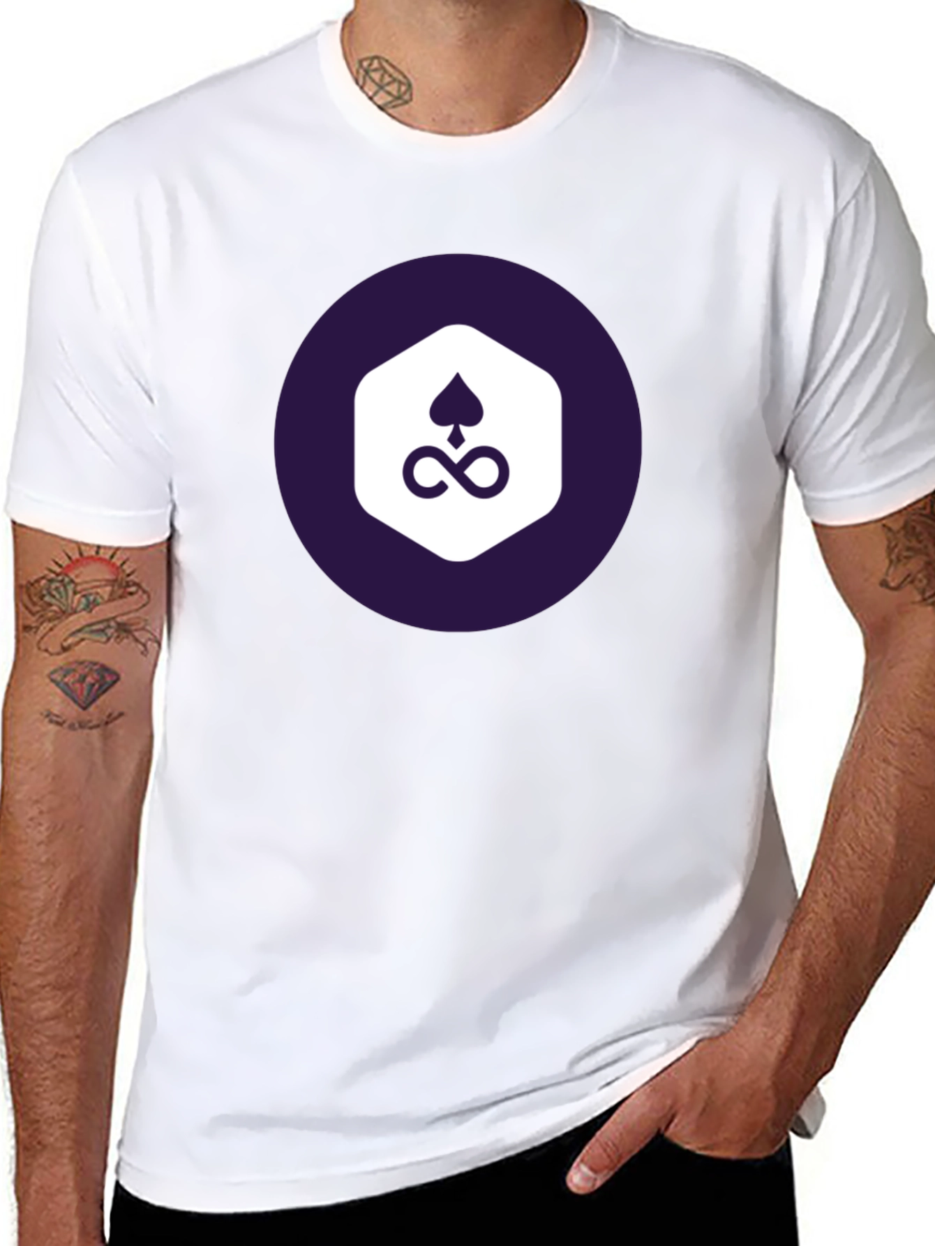 Stylish Black Tee with Unique Graphic Design