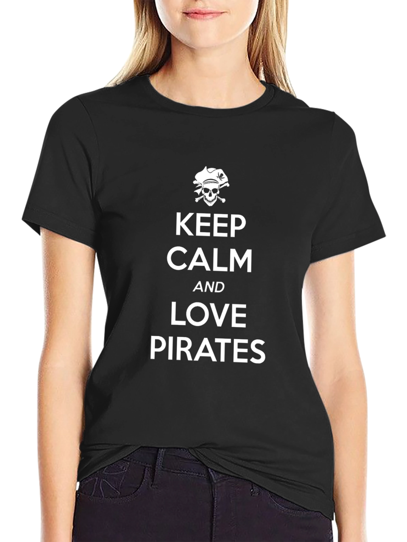 Keep Calm and Love Pirates T-Shirt - Black