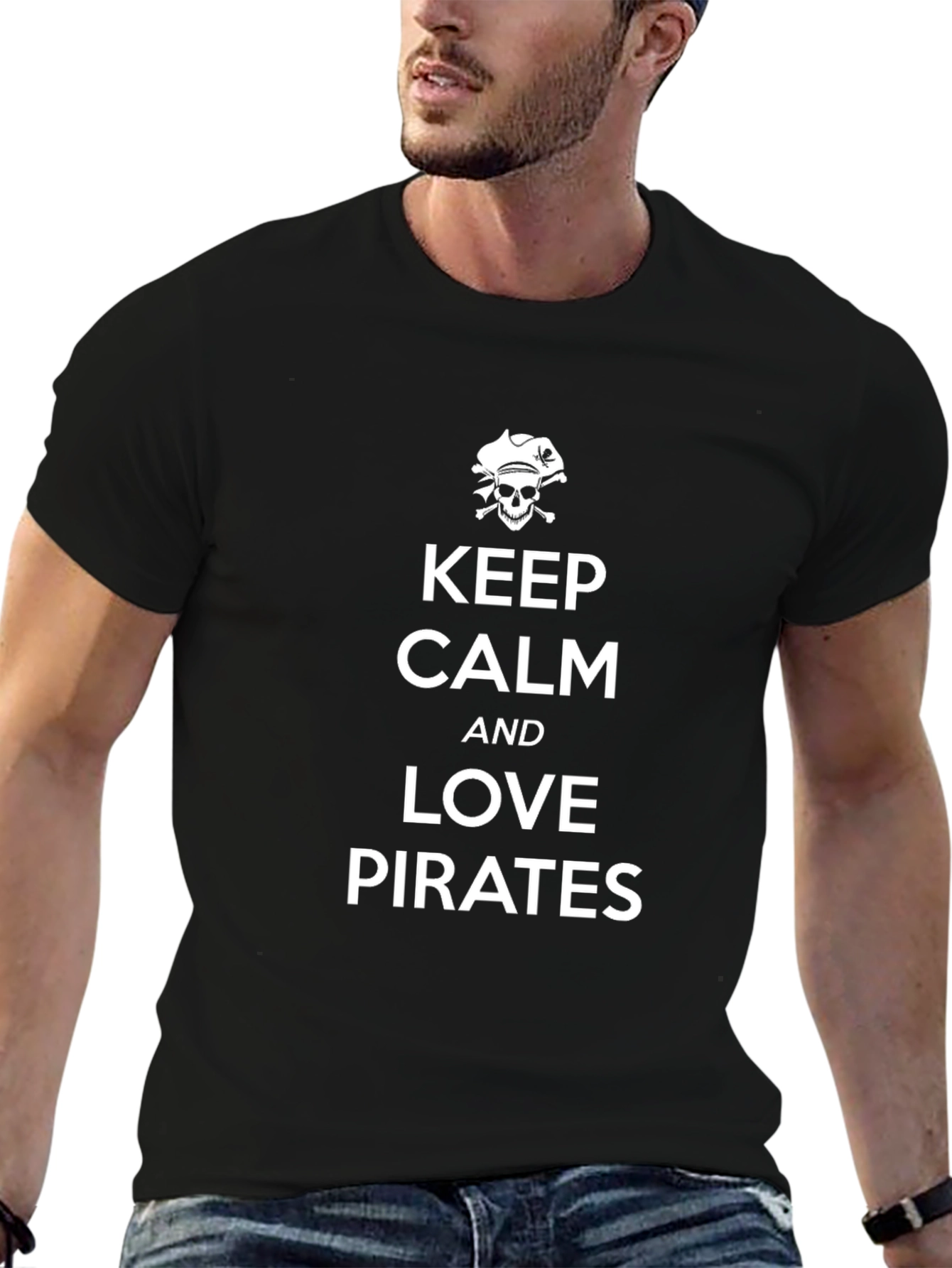 Keep Calm and Love Pirates T-Shirt - Black