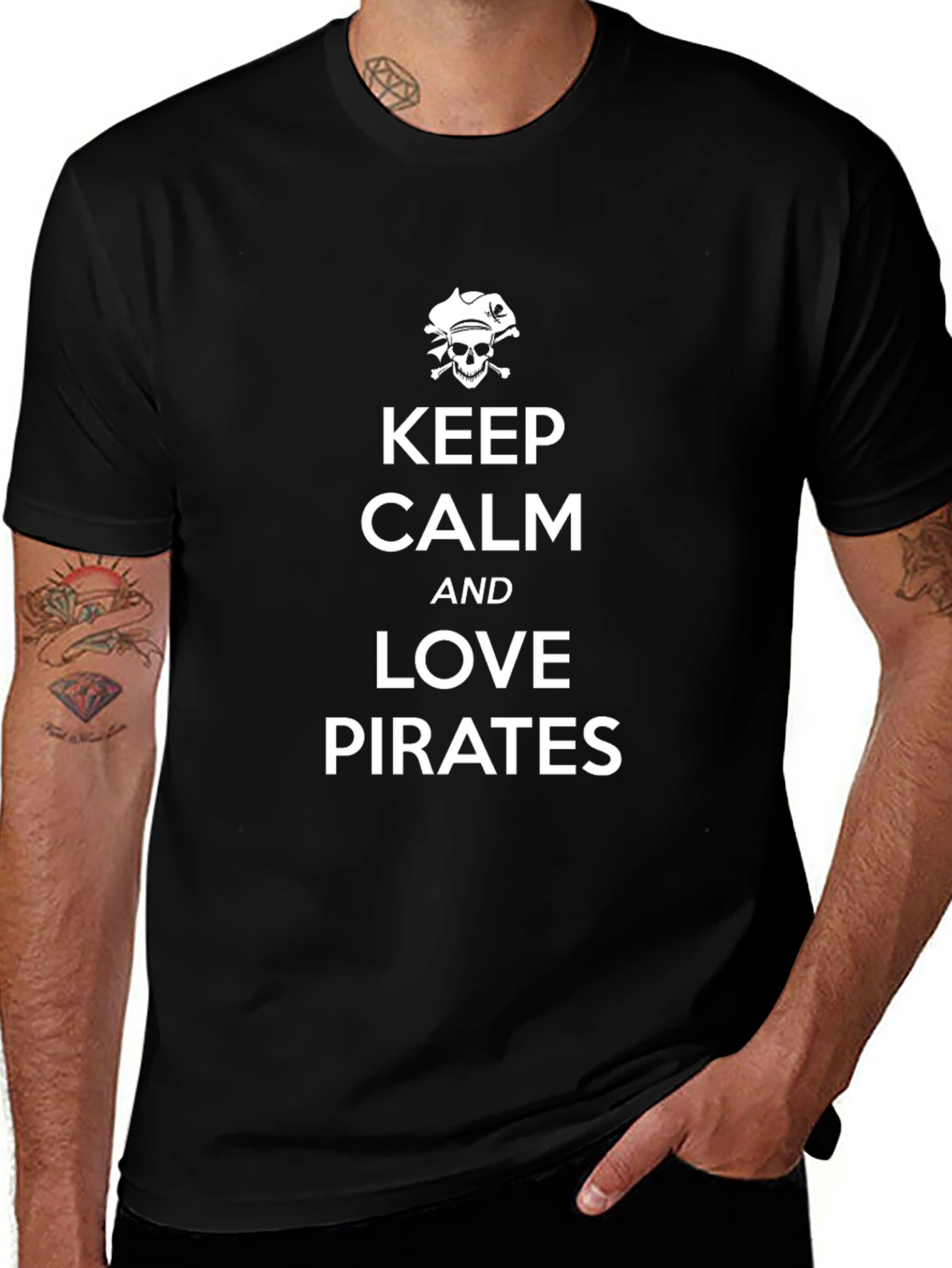 Keep Calm and Love Pirates T-Shirt - Black