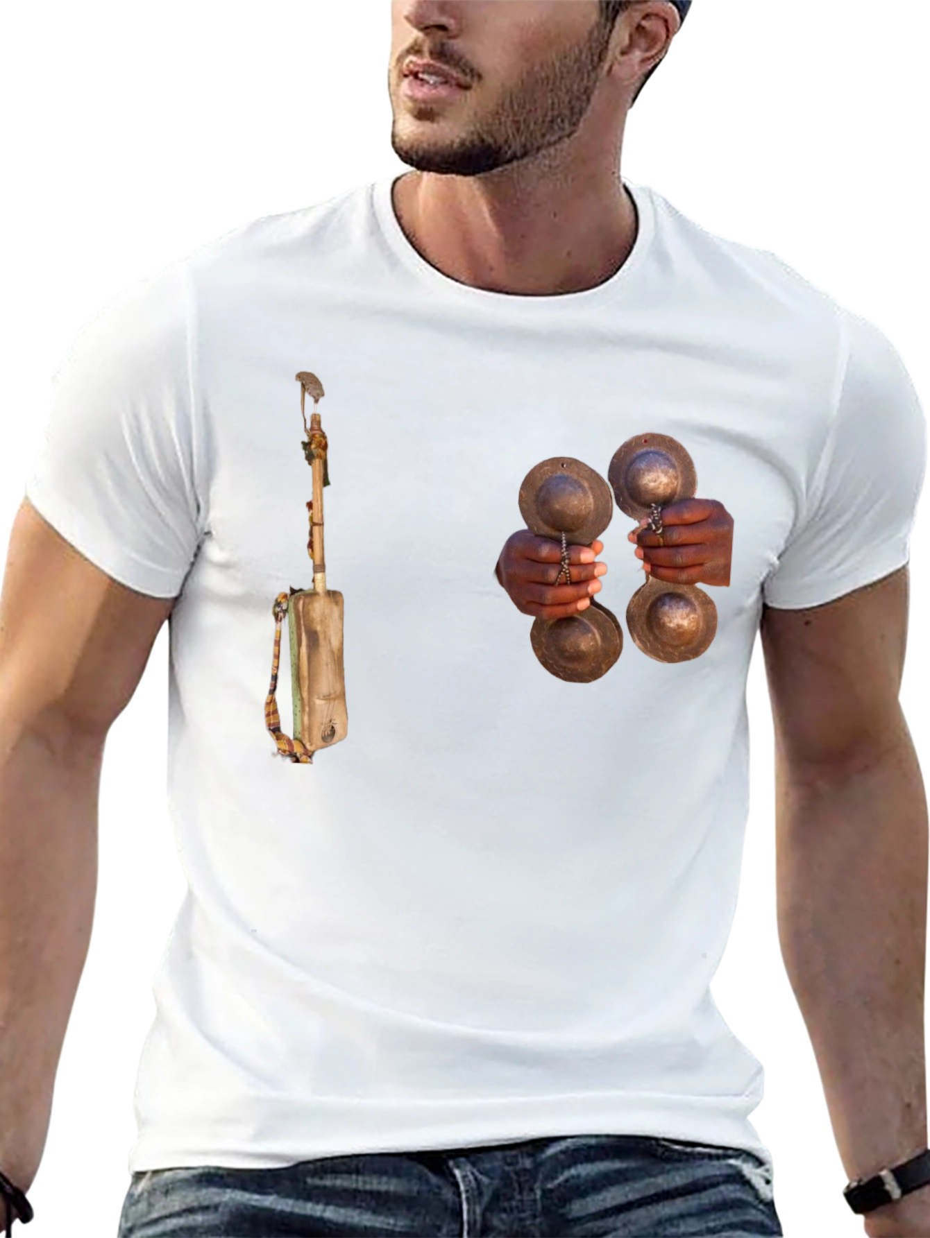 Unique Graphic T-Shirt - Musical Instrument Print