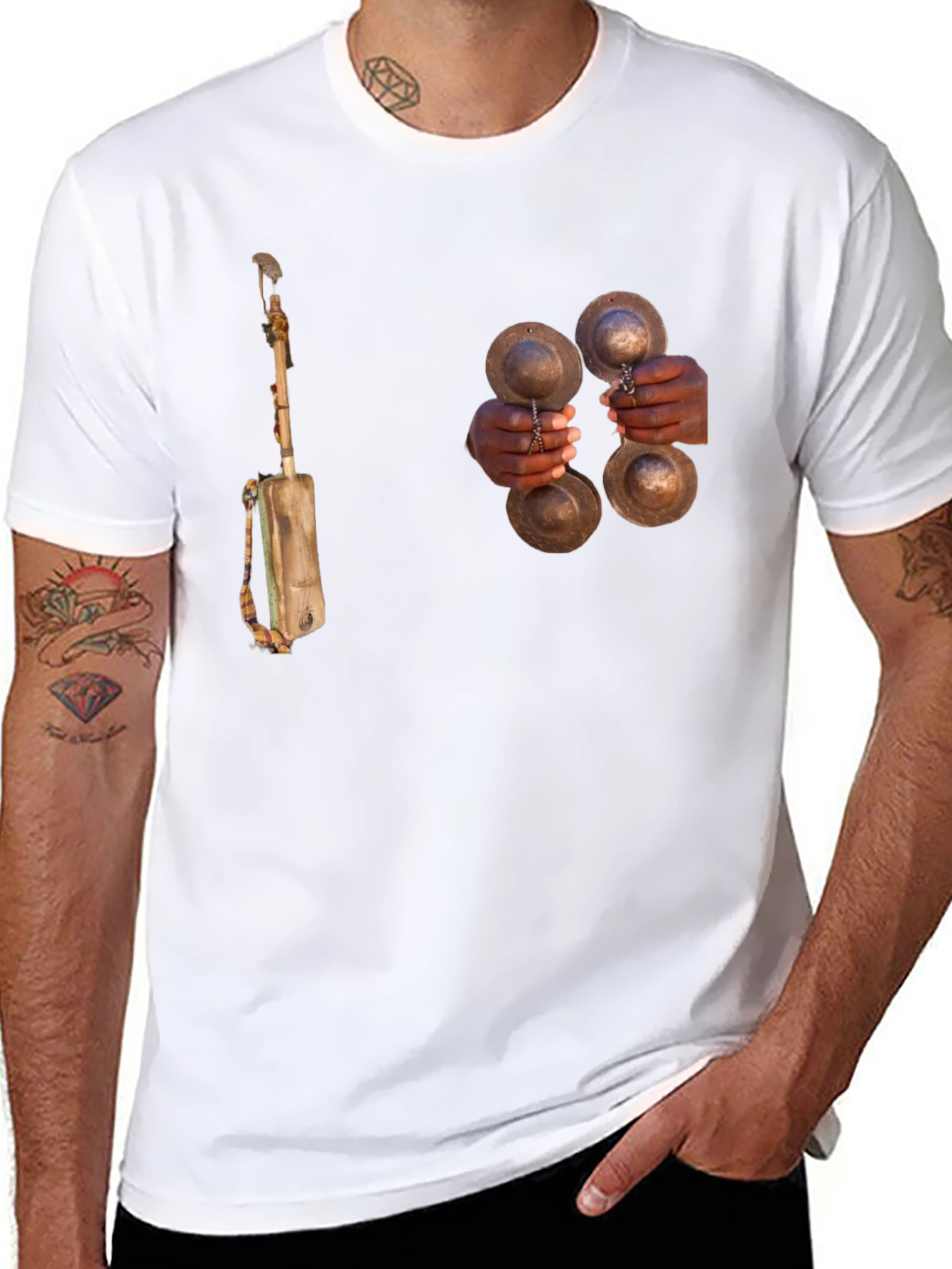 Unique Graphic T-Shirt - Musical Instrument Print