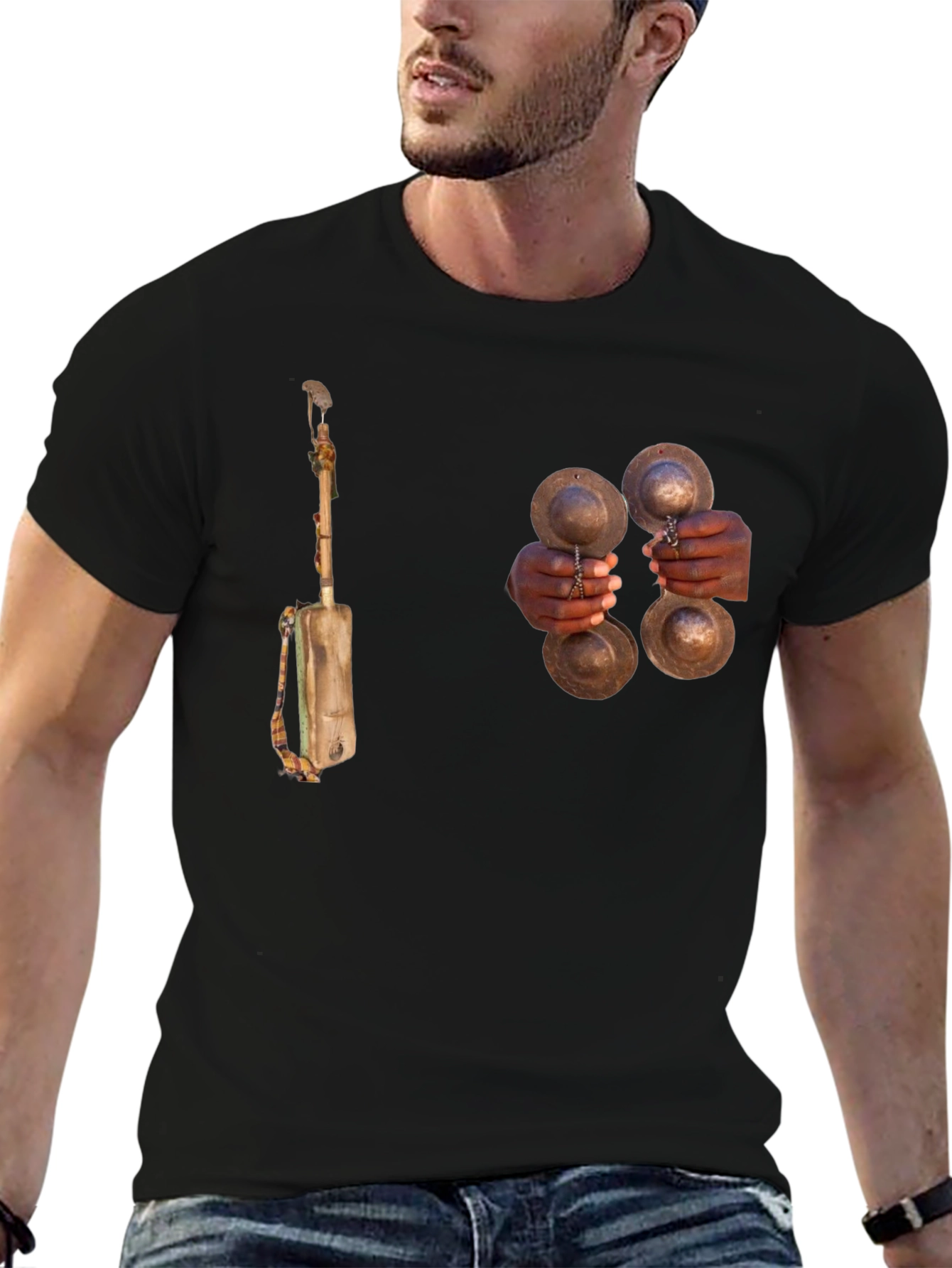 Unique Graphic T-Shirt - Musical Instrument Print