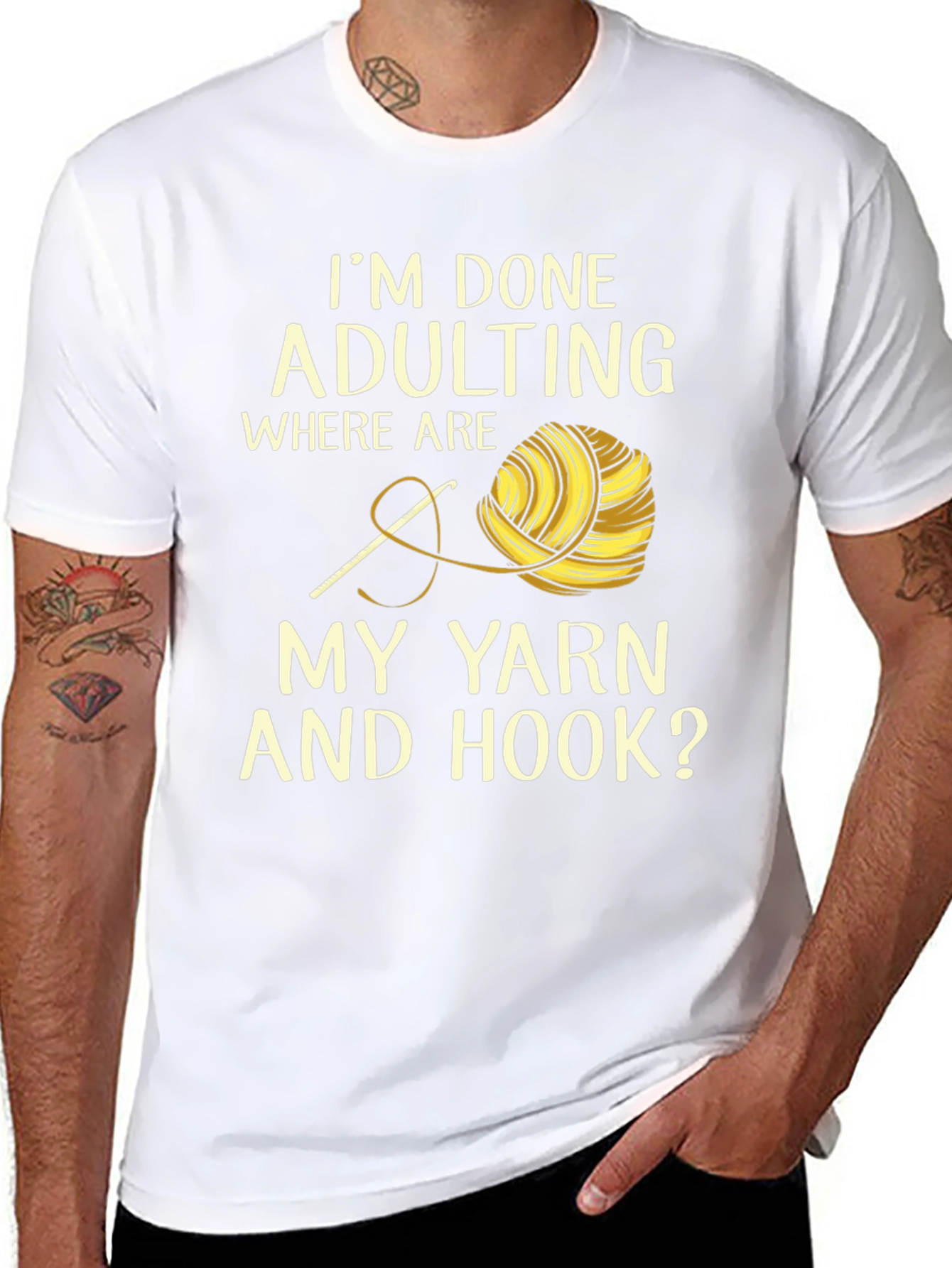 Funny Crochet T-Shirt: Im Done Adulting