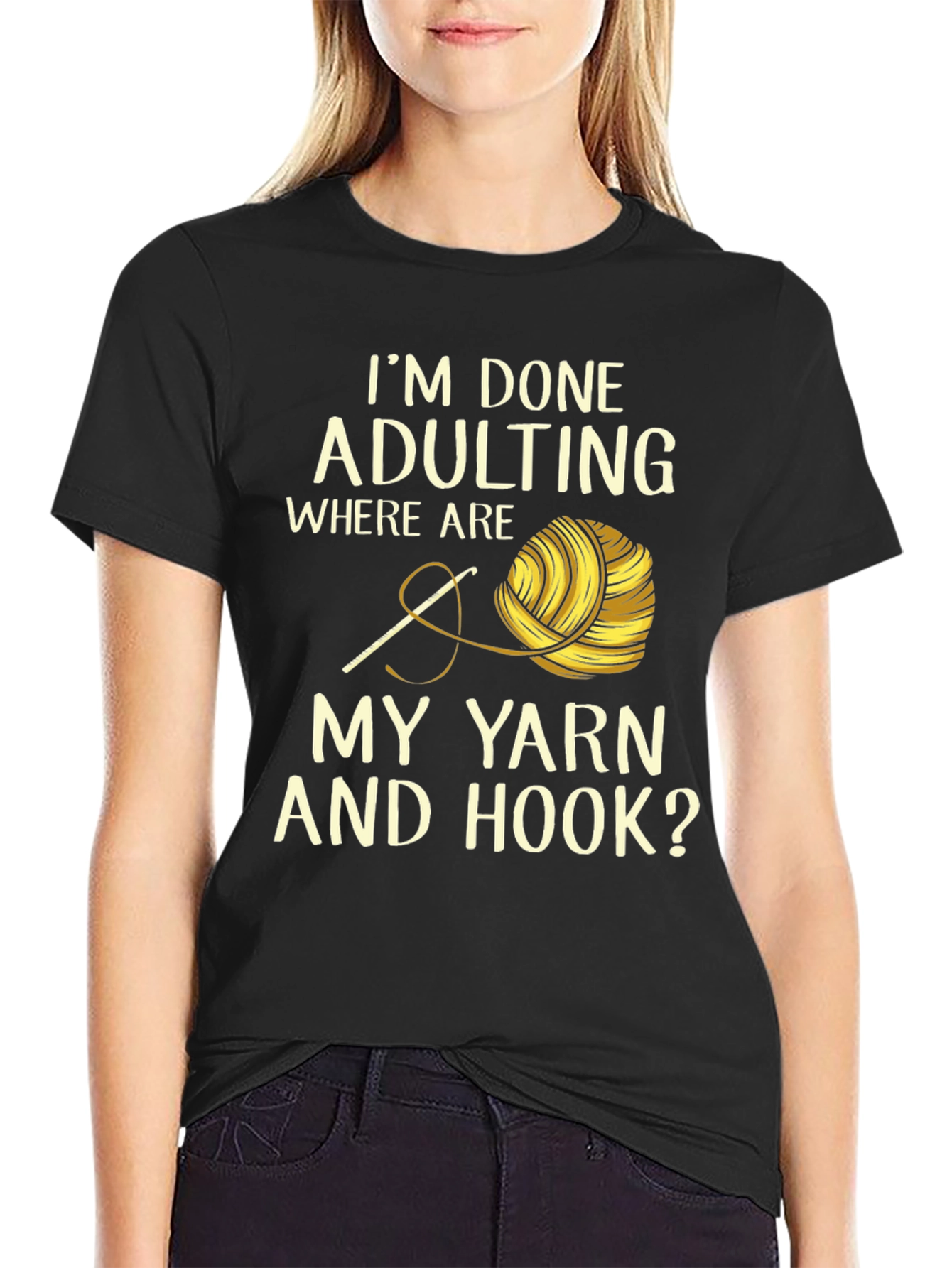 Funny Crochet T-Shirt: Im Done Adulting