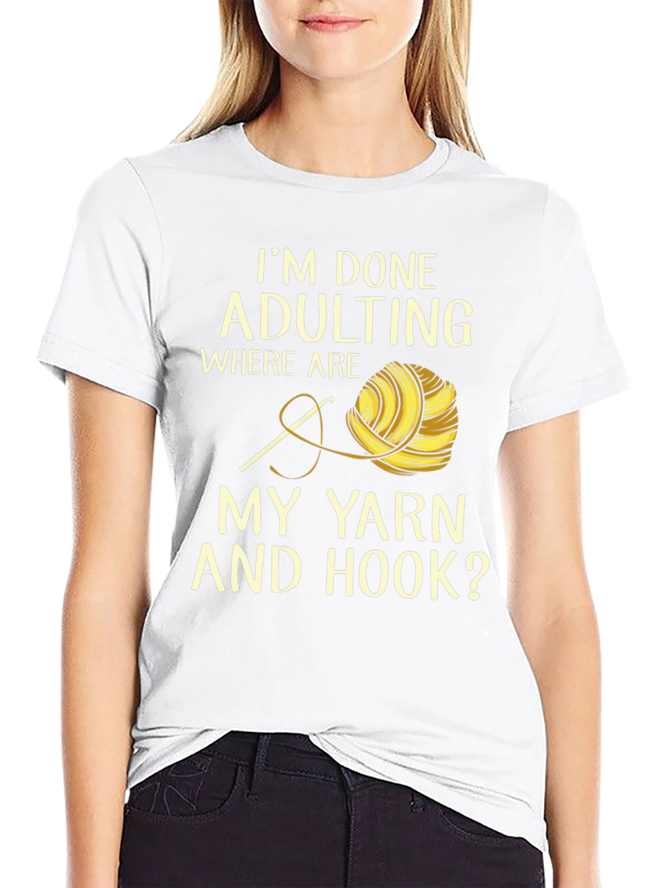 Funny Crochet T-Shirt: Im Done Adulting