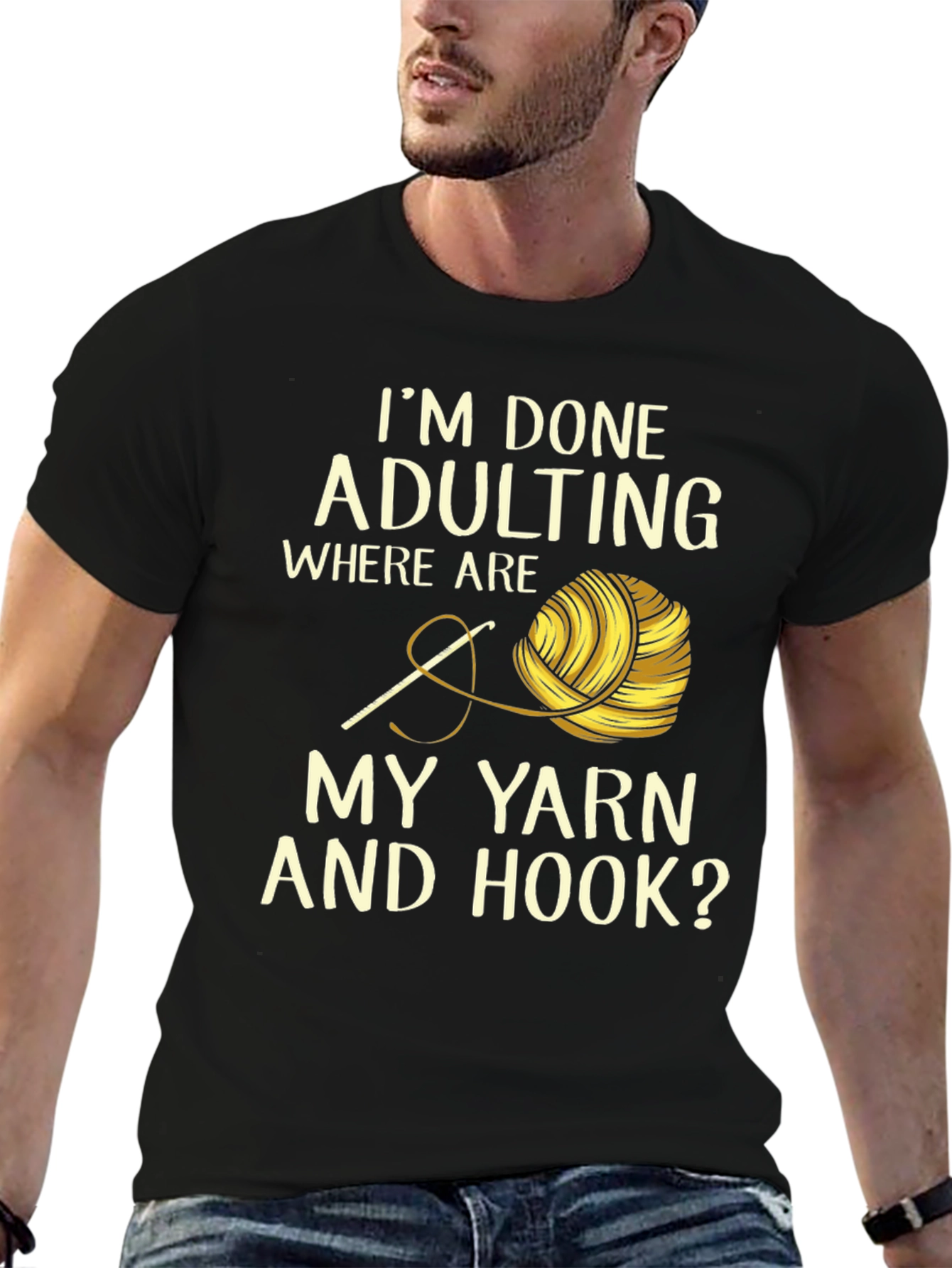 Funny Crochet T-Shirt: Im Done Adulting