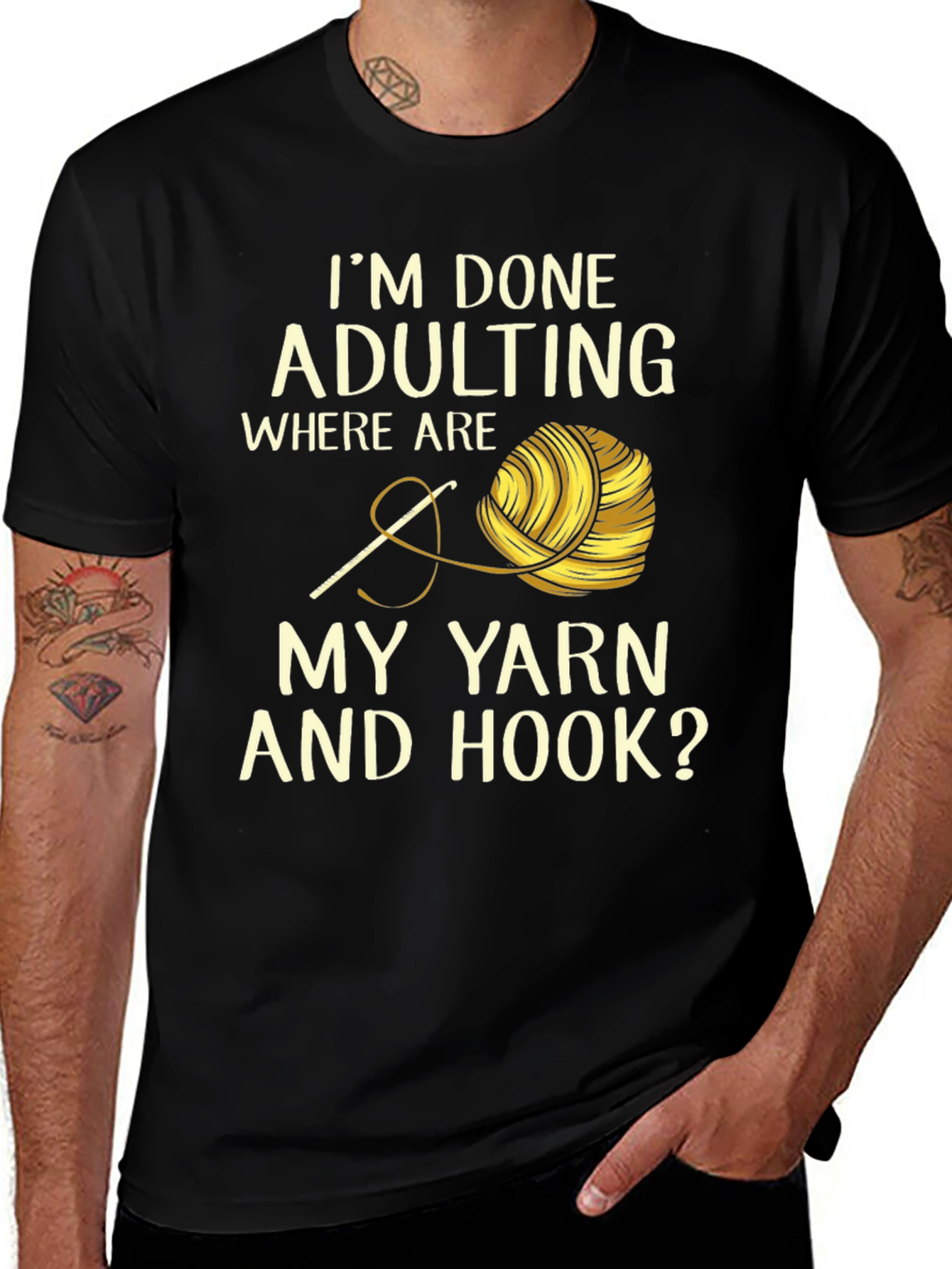 Funny Crochet T-Shirt: Im Done Adulting