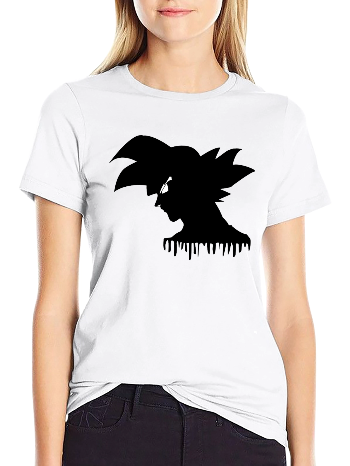 Silhouette Goku T-Shirt - Black Anime Tee