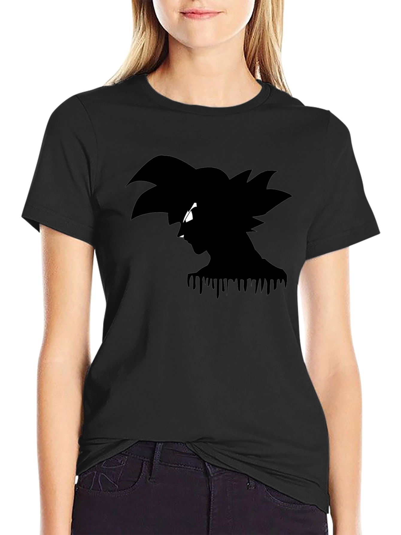 Silhouette Goku T-Shirt - Black Anime Tee