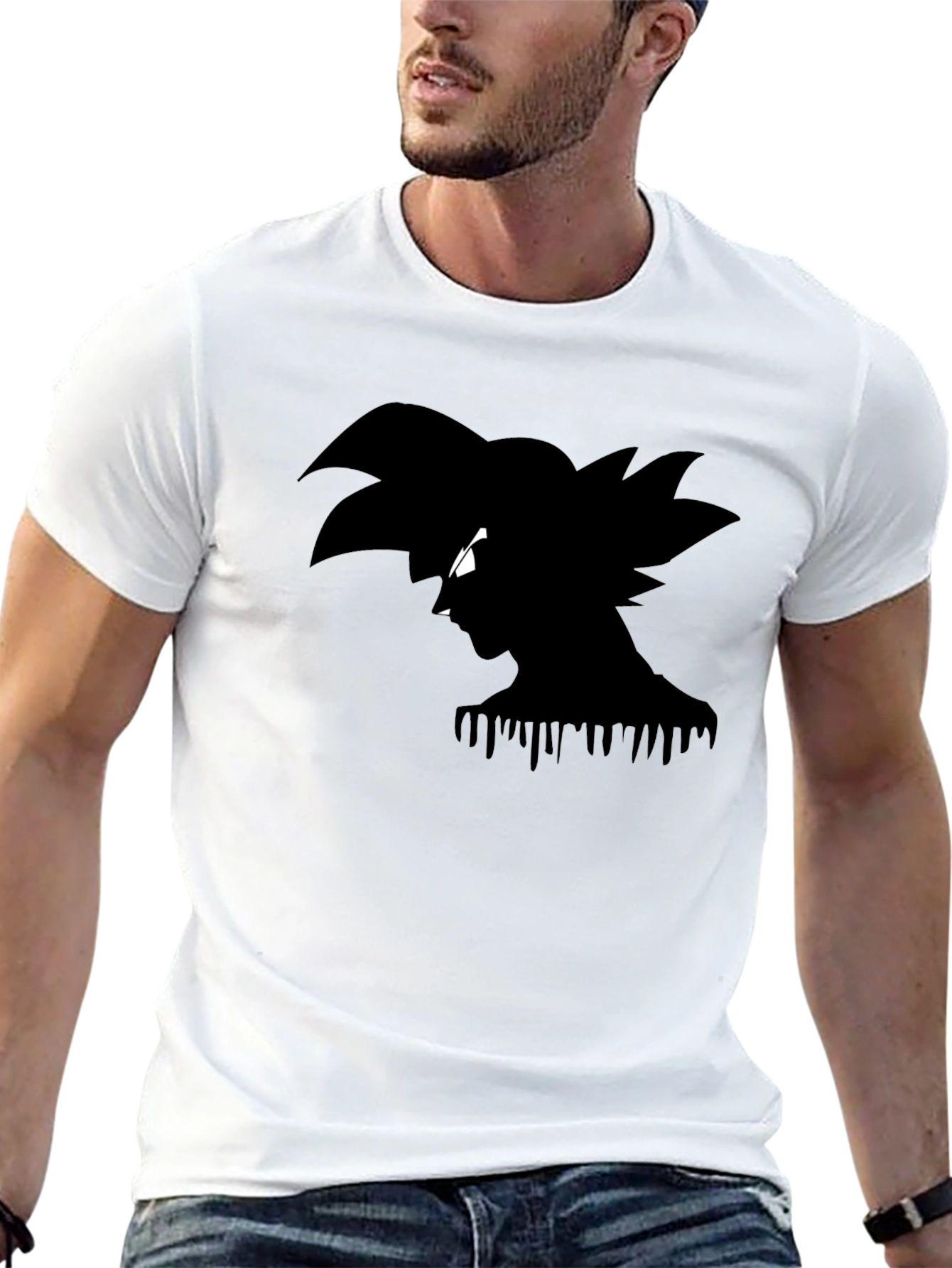 Silhouette Goku T-Shirt - Black Anime Tee