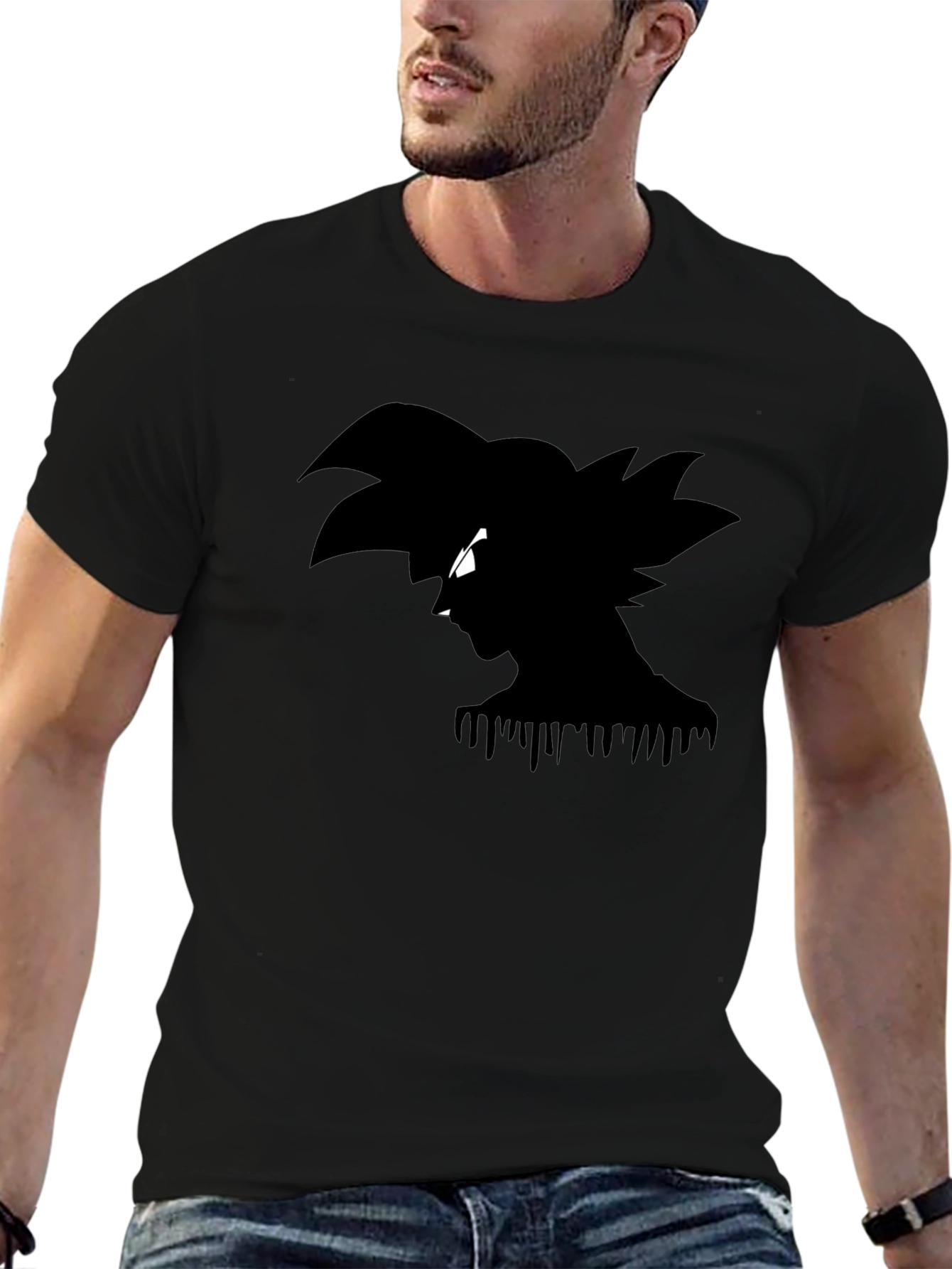 Silhouette Goku T-Shirt - Black Anime Tee