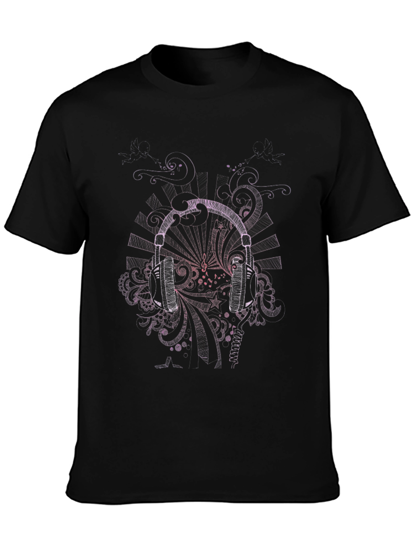 Music Headphones Graphic T-Shirt