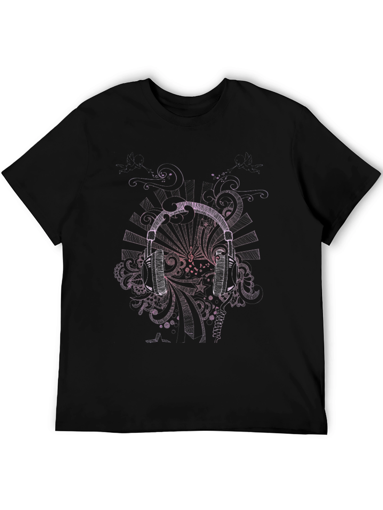 Music Headphones Graphic T-Shirt