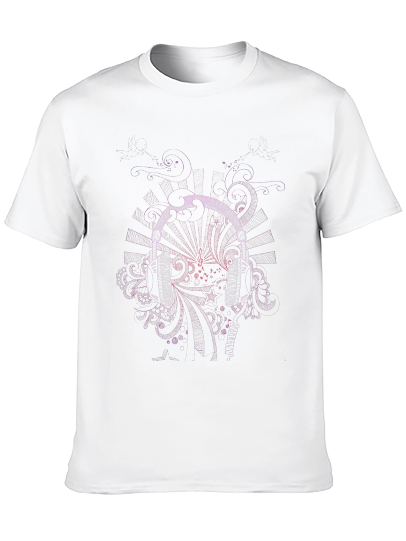 Music Headphones Graphic T-Shirt