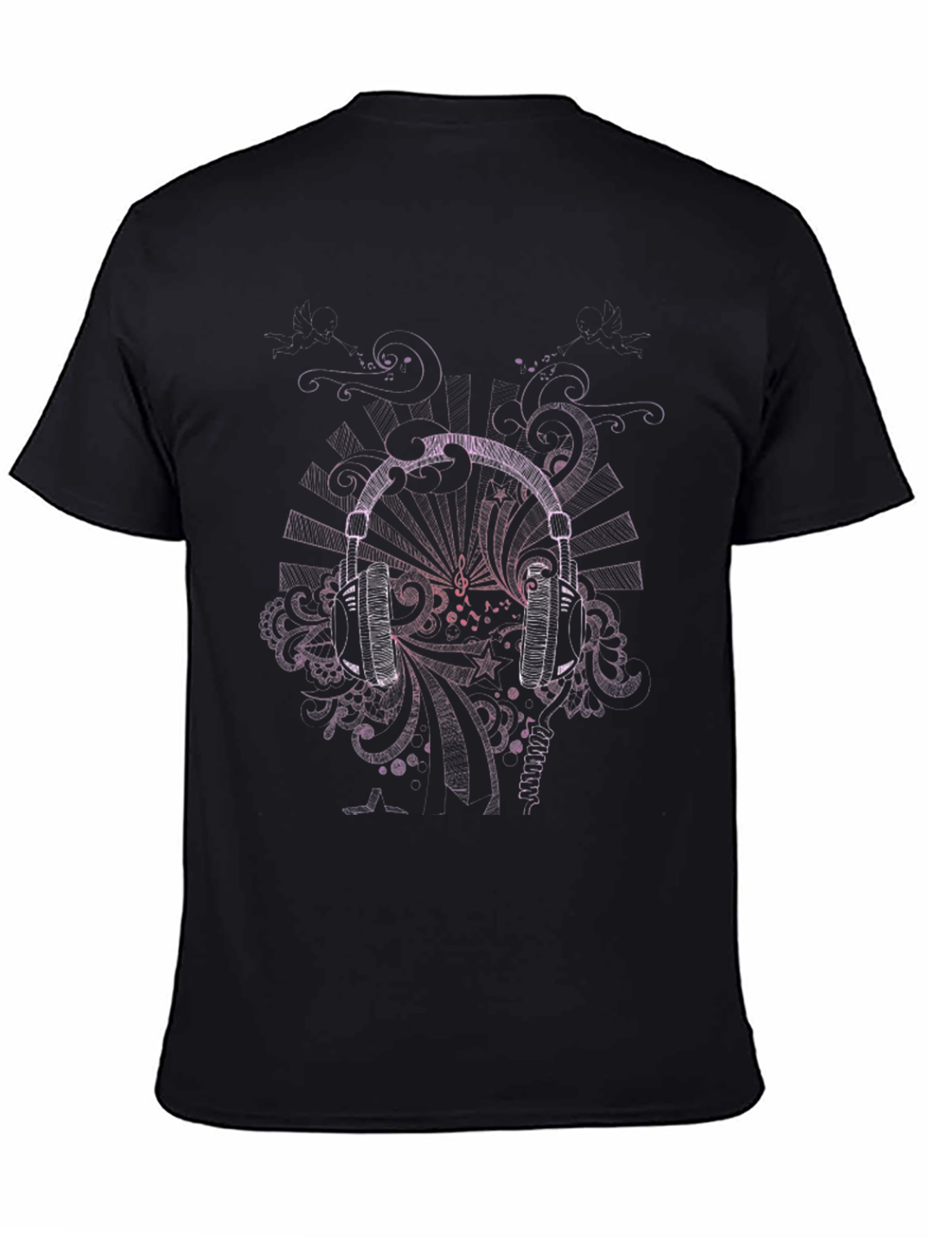 Music Headphones Graphic T-Shirt