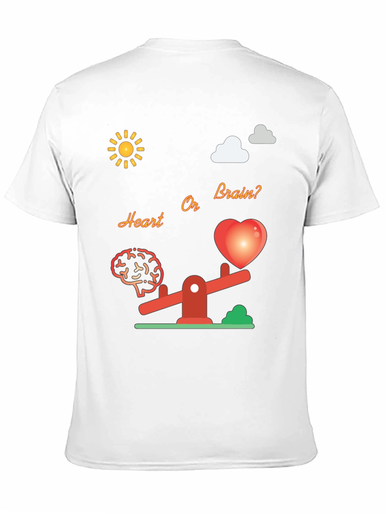 Heart or Brain T-Shirt - Stylish Graphic Tee