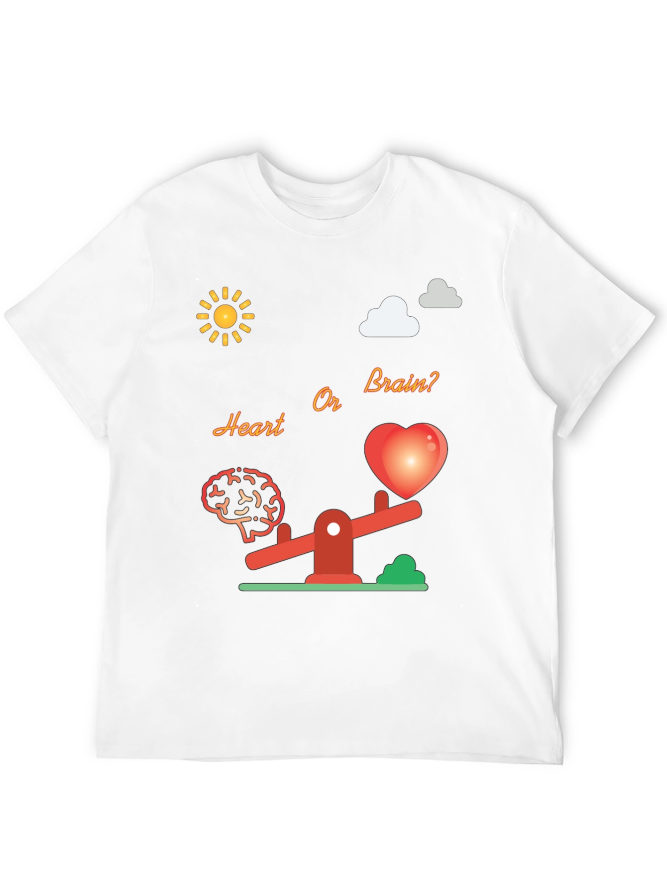 Heart or Brain T-Shirt - Stylish Graphic Tee