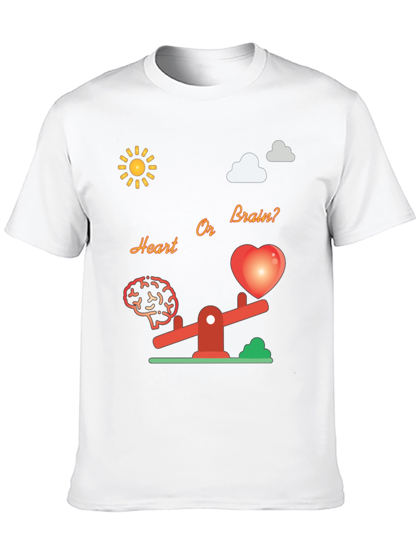 Heart or Brain T-Shirt - Stylish Graphic Tee