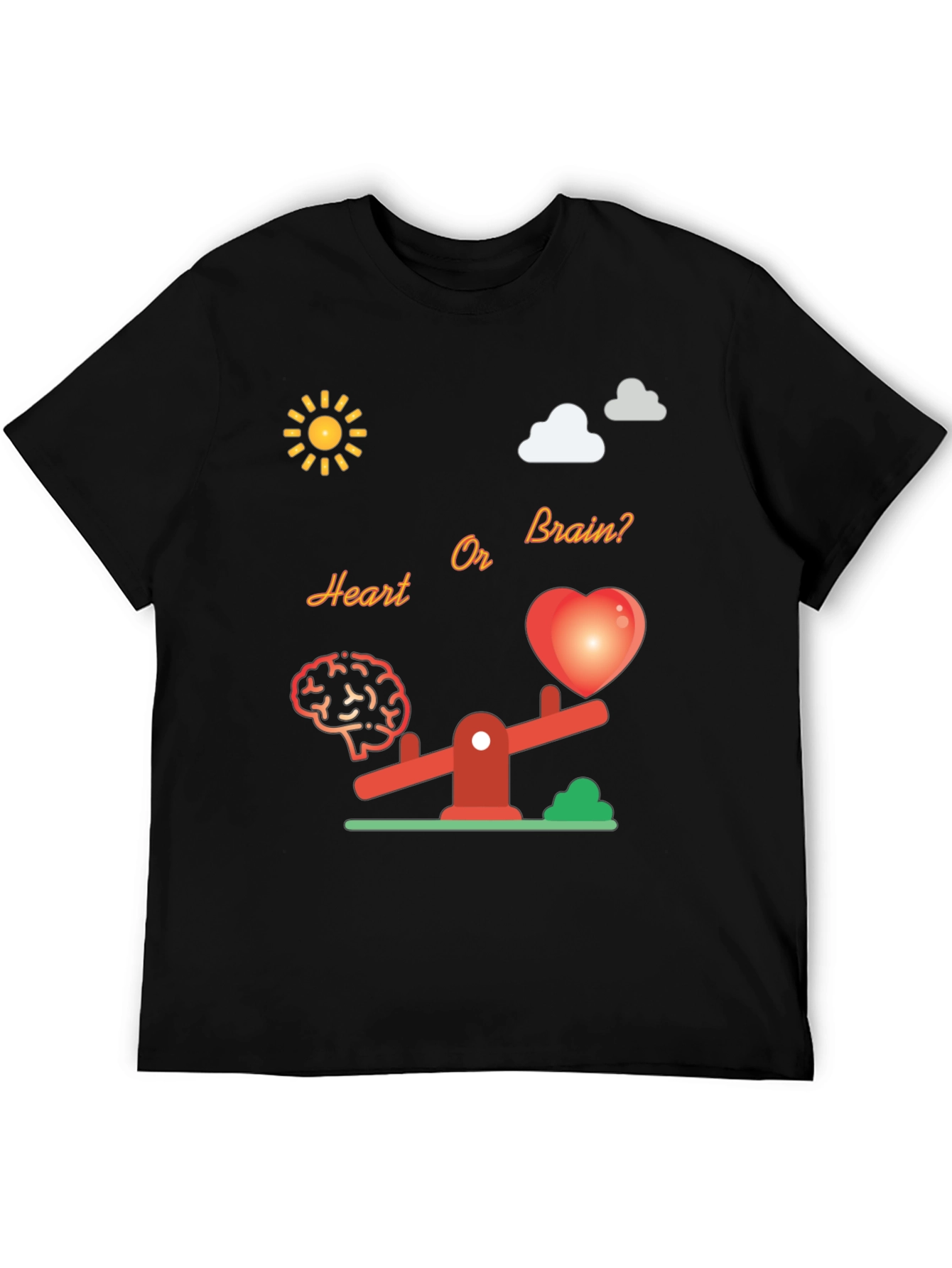 Heart or Brain T-Shirt - Stylish Graphic Tee