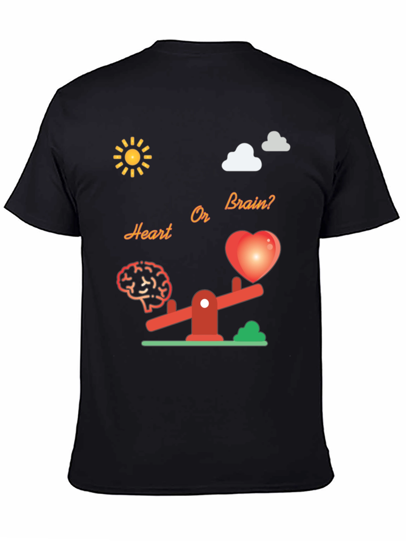 Heart or Brain T-Shirt - Stylish Graphic Tee