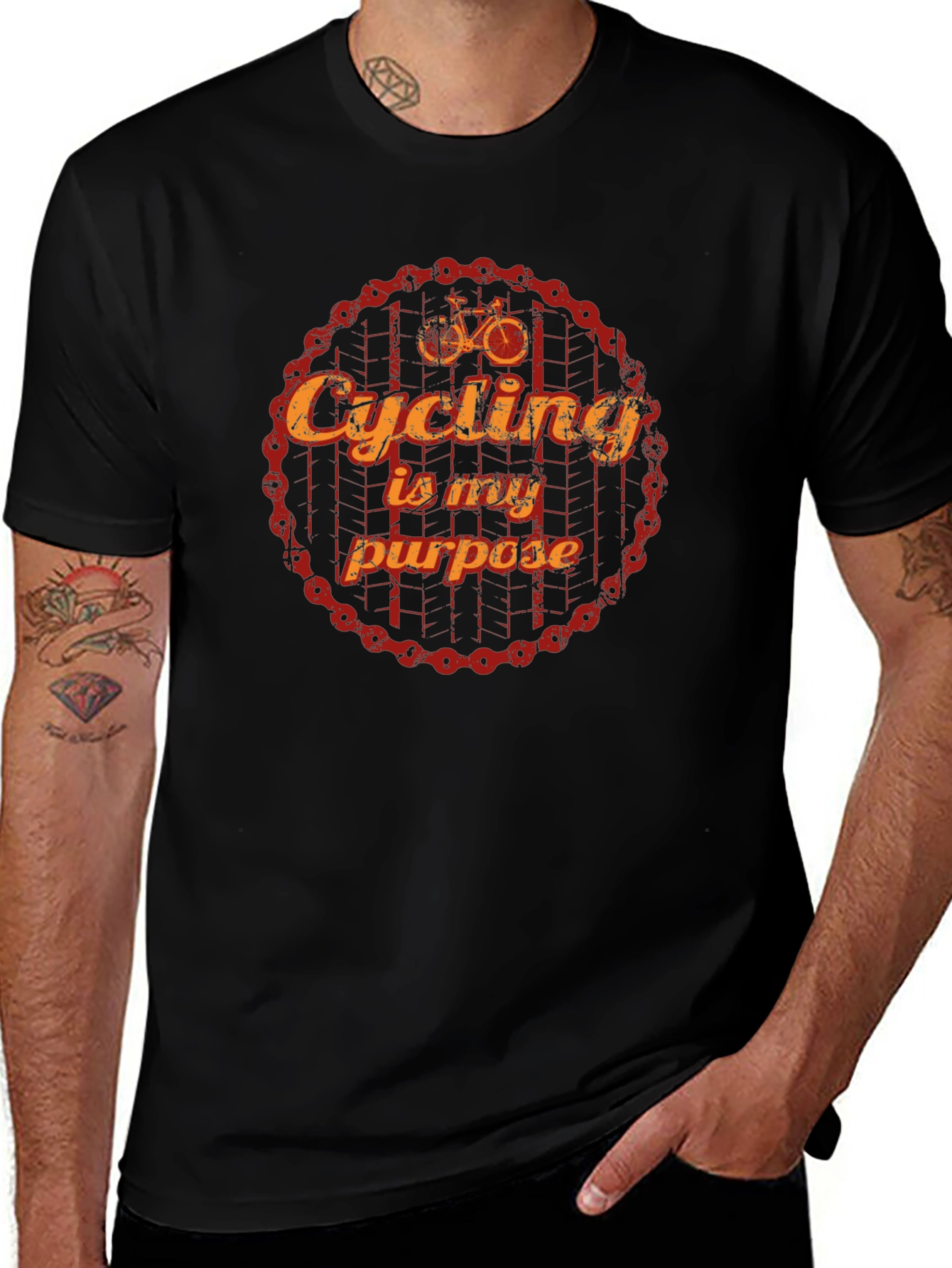 Cycling Is My Purpose T-Shirt - Black