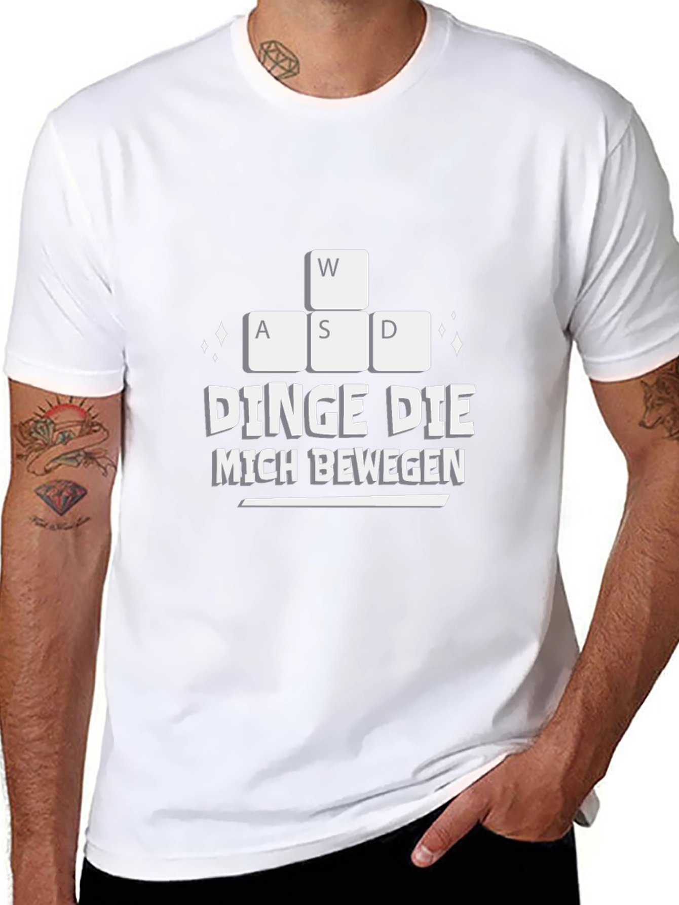 Gamer T-Shirt - WASD Keys Dinge Die Mich Bewegen