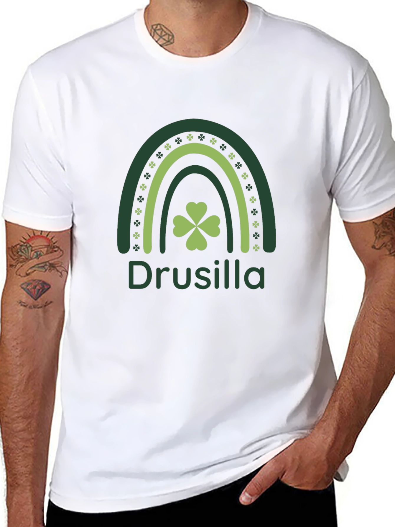 Drusilla St. Patricks Day Rainbow Graphic Tee