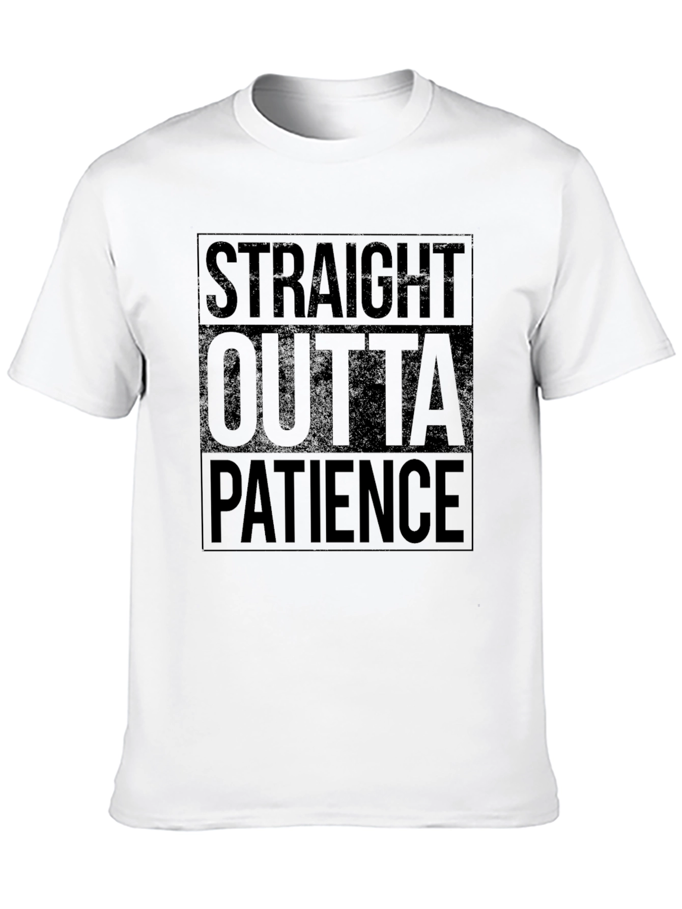 Straight Outta Patience Black Graphic T-Shirt