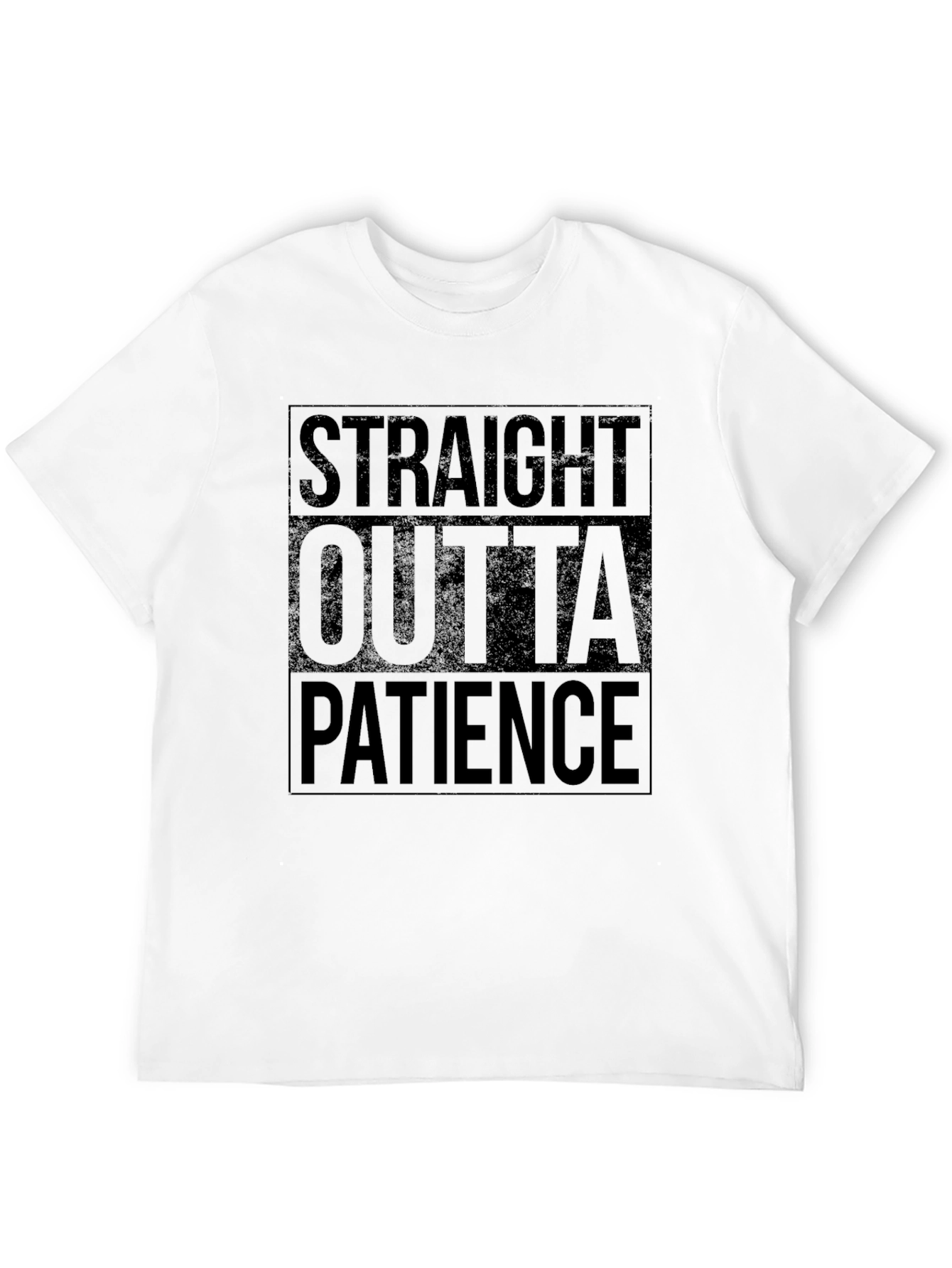 Straight Outta Patience Black Graphic T-Shirt
