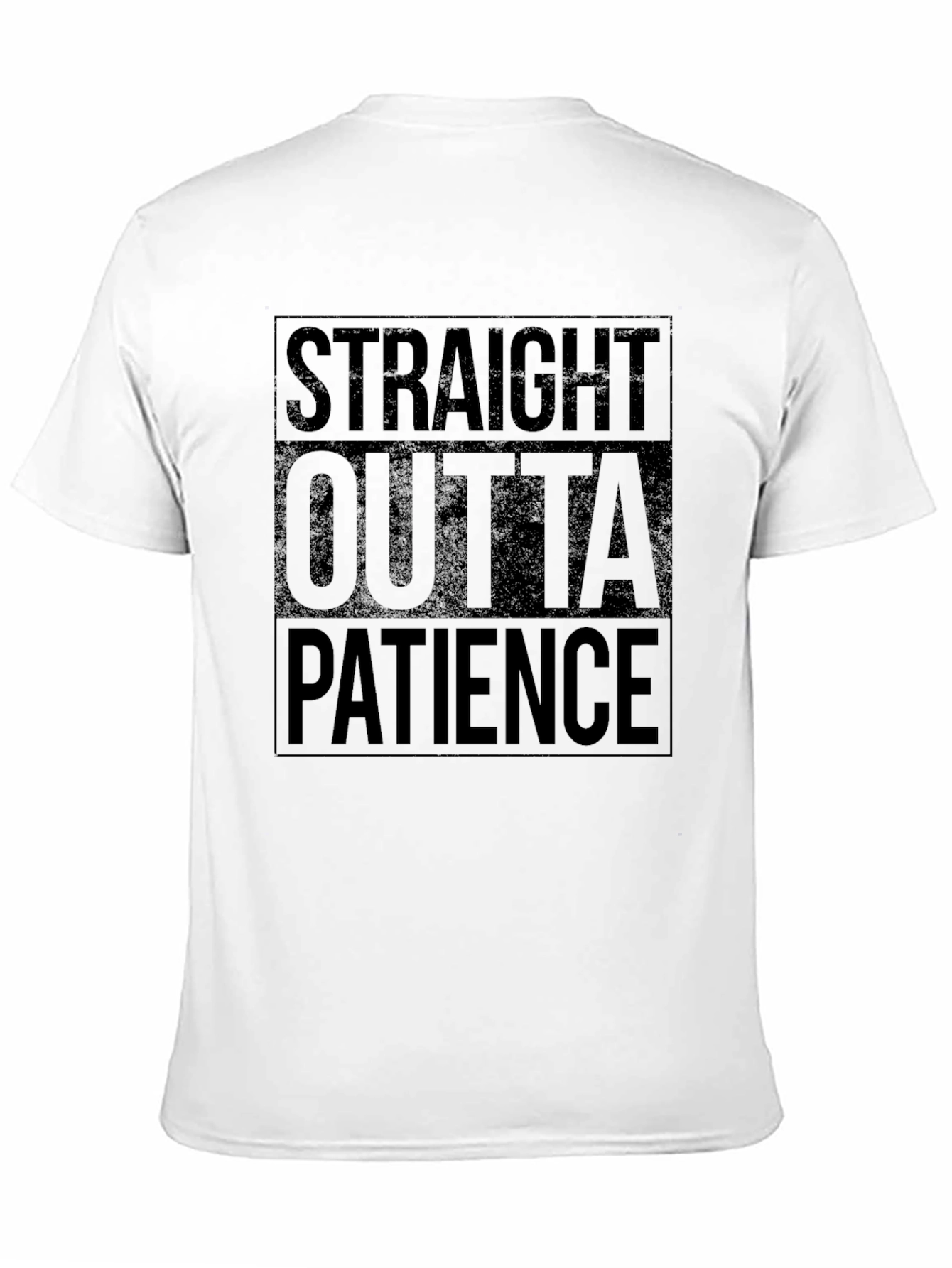 Straight Outta Patience Black Graphic T-Shirt