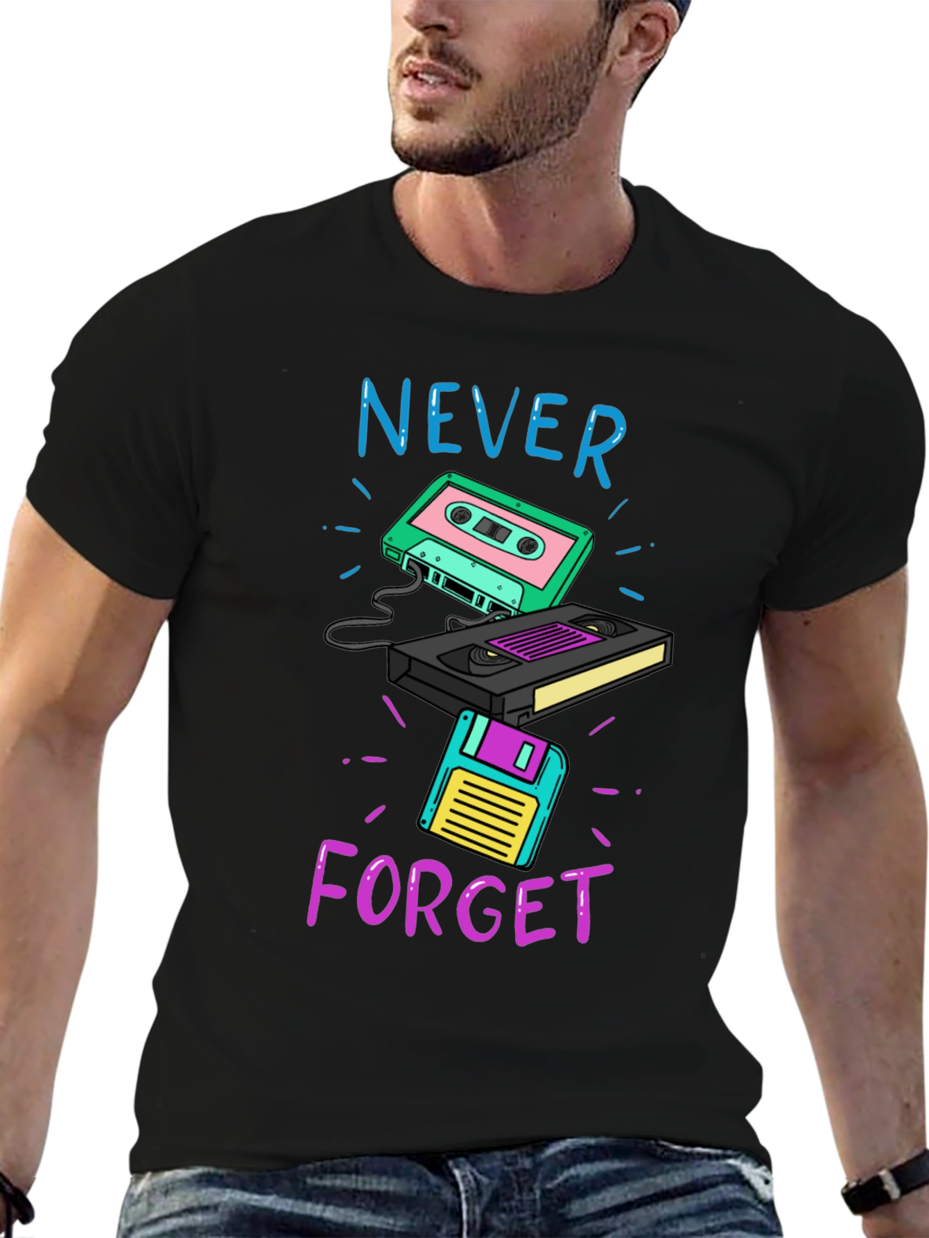 Retro Throwback Graphic Tee - Never Forget