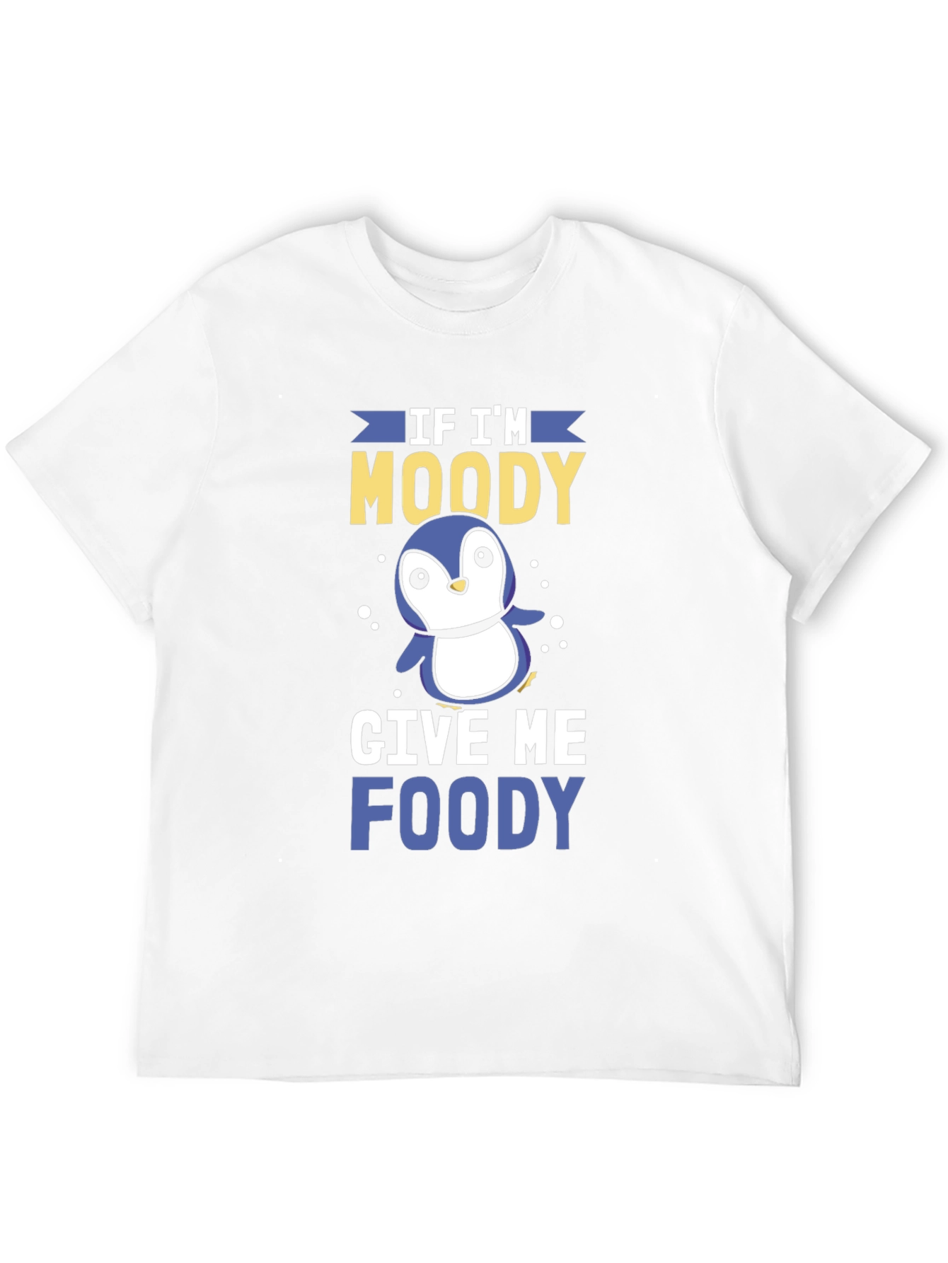 Moody Penguin Graphic Tee - Mens Black T-Shirt