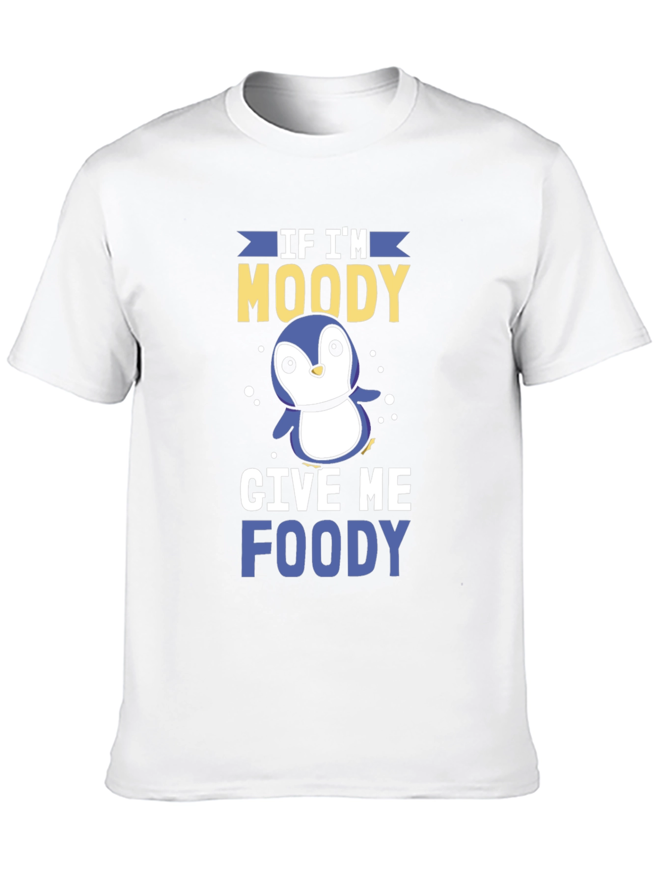 Moody Penguin Graphic Tee - Mens Black T-Shirt
