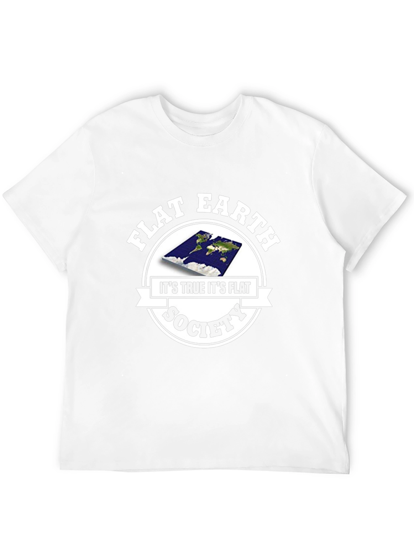 Flat Earth Society Mens Black T-Shirt