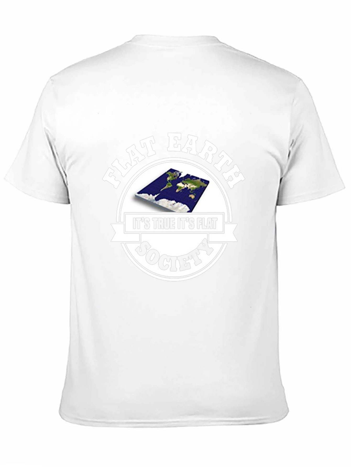 Flat Earth Society Mens Black T-Shirt