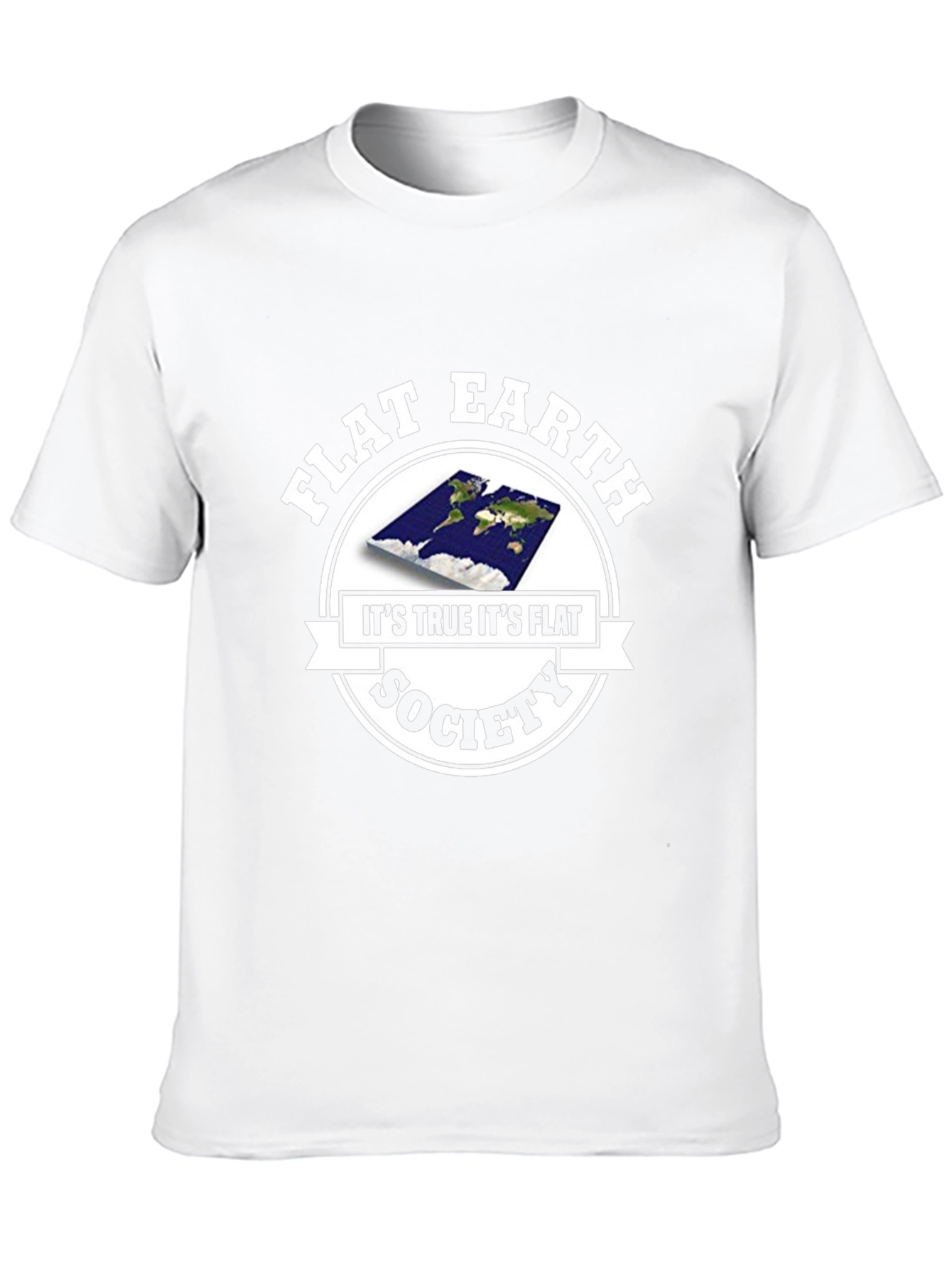Flat Earth Society Mens Black T-Shirt