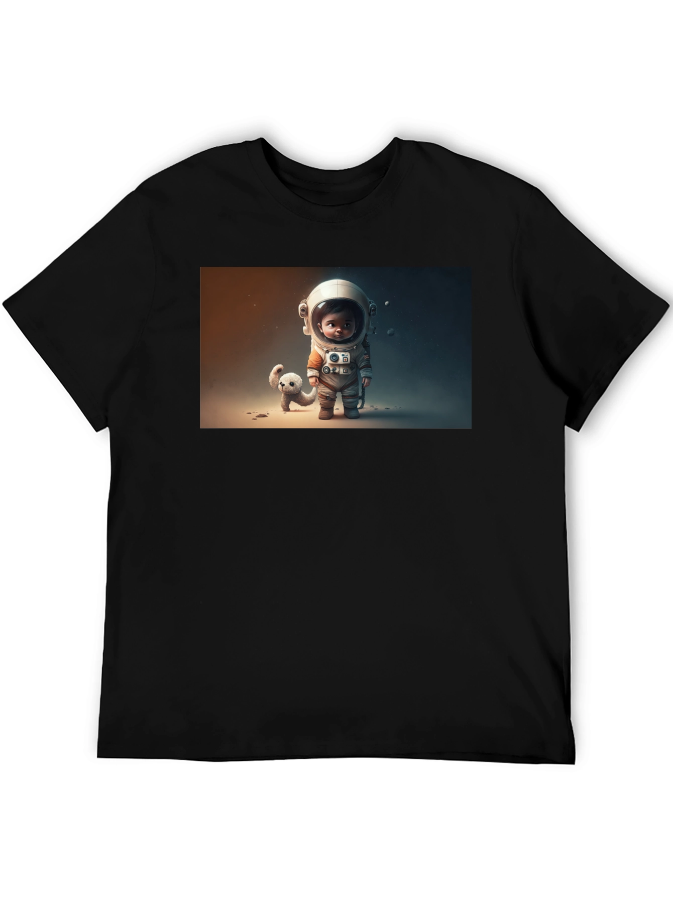 Astronaut & Friend Graphic Tee - Black